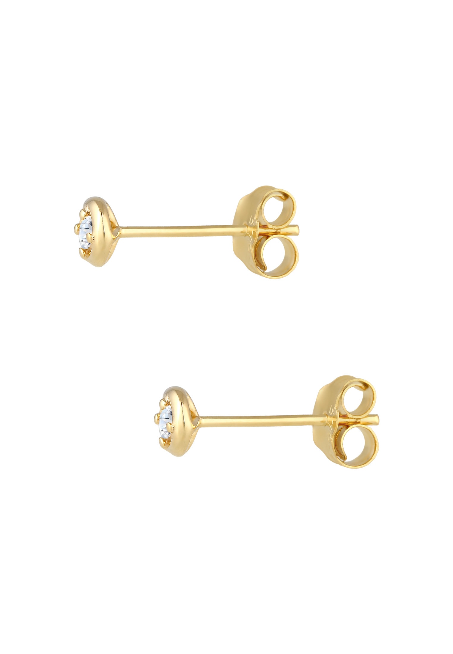 Elli Premium Paar Ohrstecker »Stecker Elegant Brilliant Tobas 375 Gelbgold«