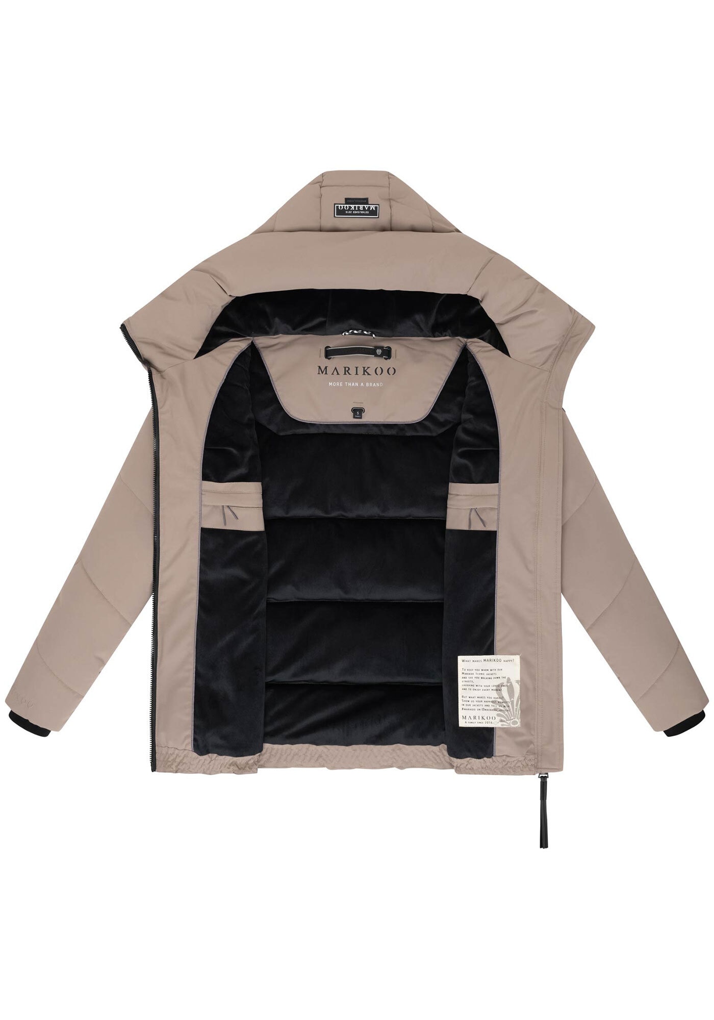 Marikoo Winterjacke »Kuscheltatze«, mit extra hohem Kragen