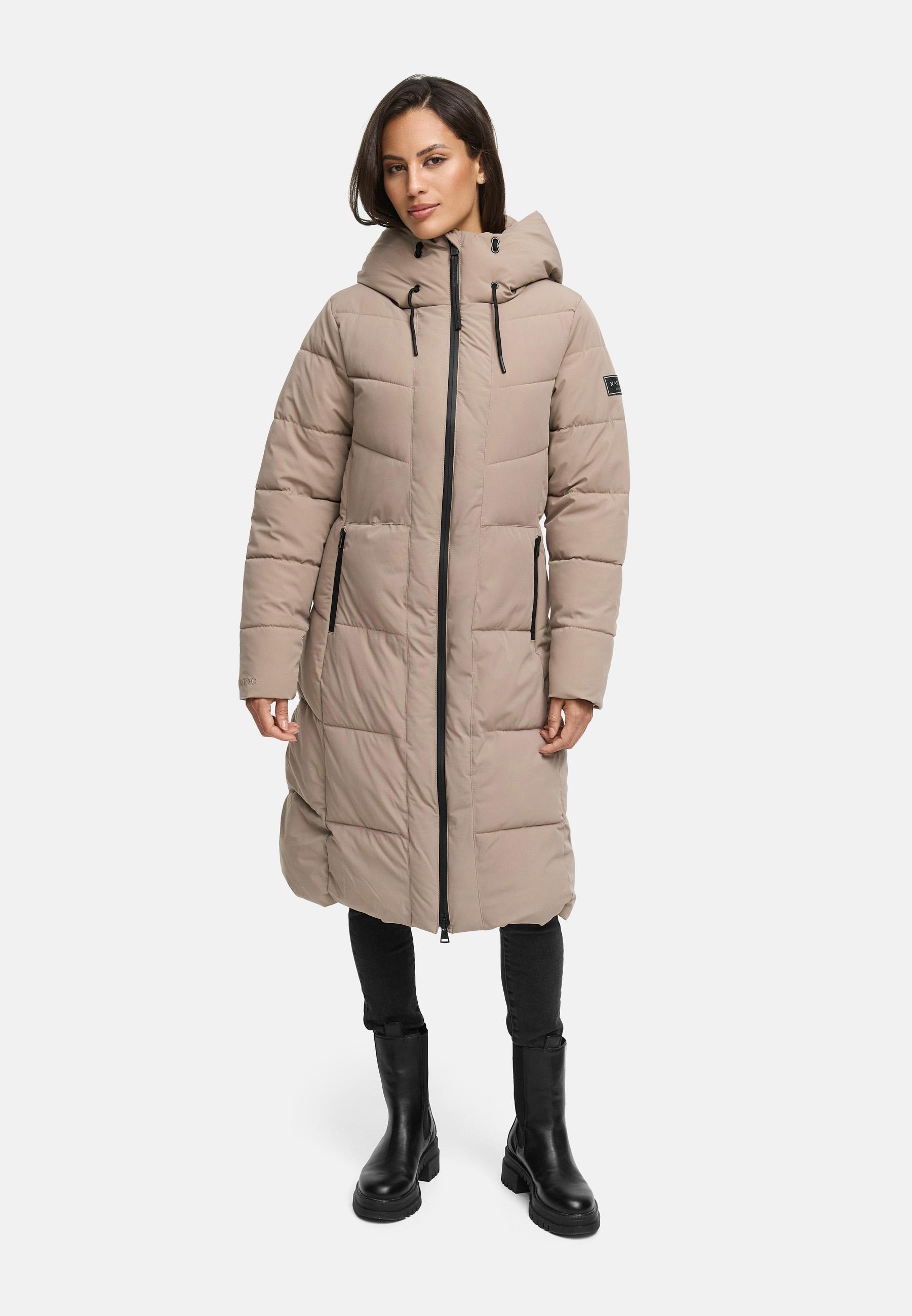 Navahoo Steppmantel »Schokokuss XIV«, Warmer Damen gesteppter Wintermantel mit Kapuze