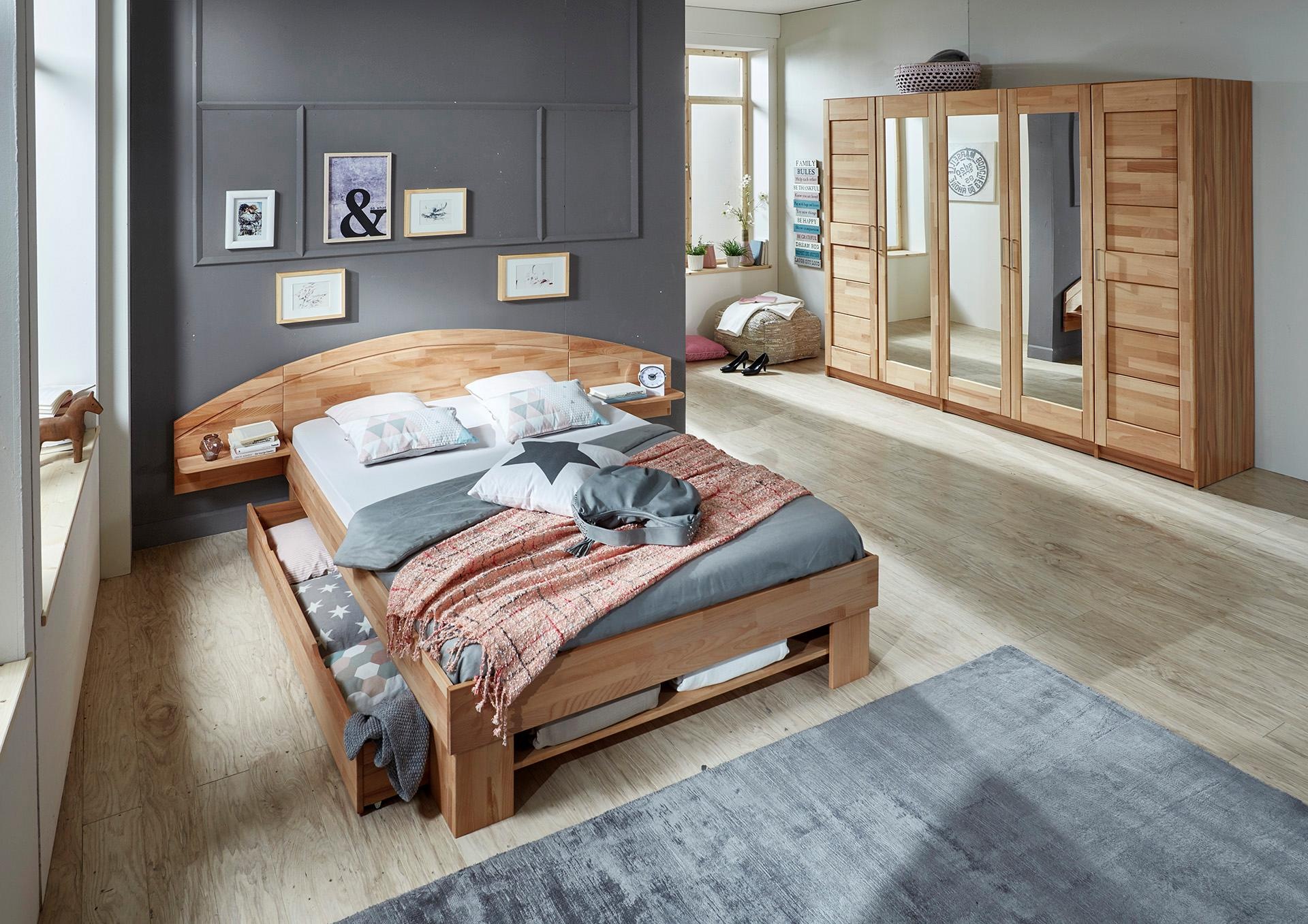 Home affaire Stauraumbett »Padua«, in Kernbuche oder Eiche inklusive