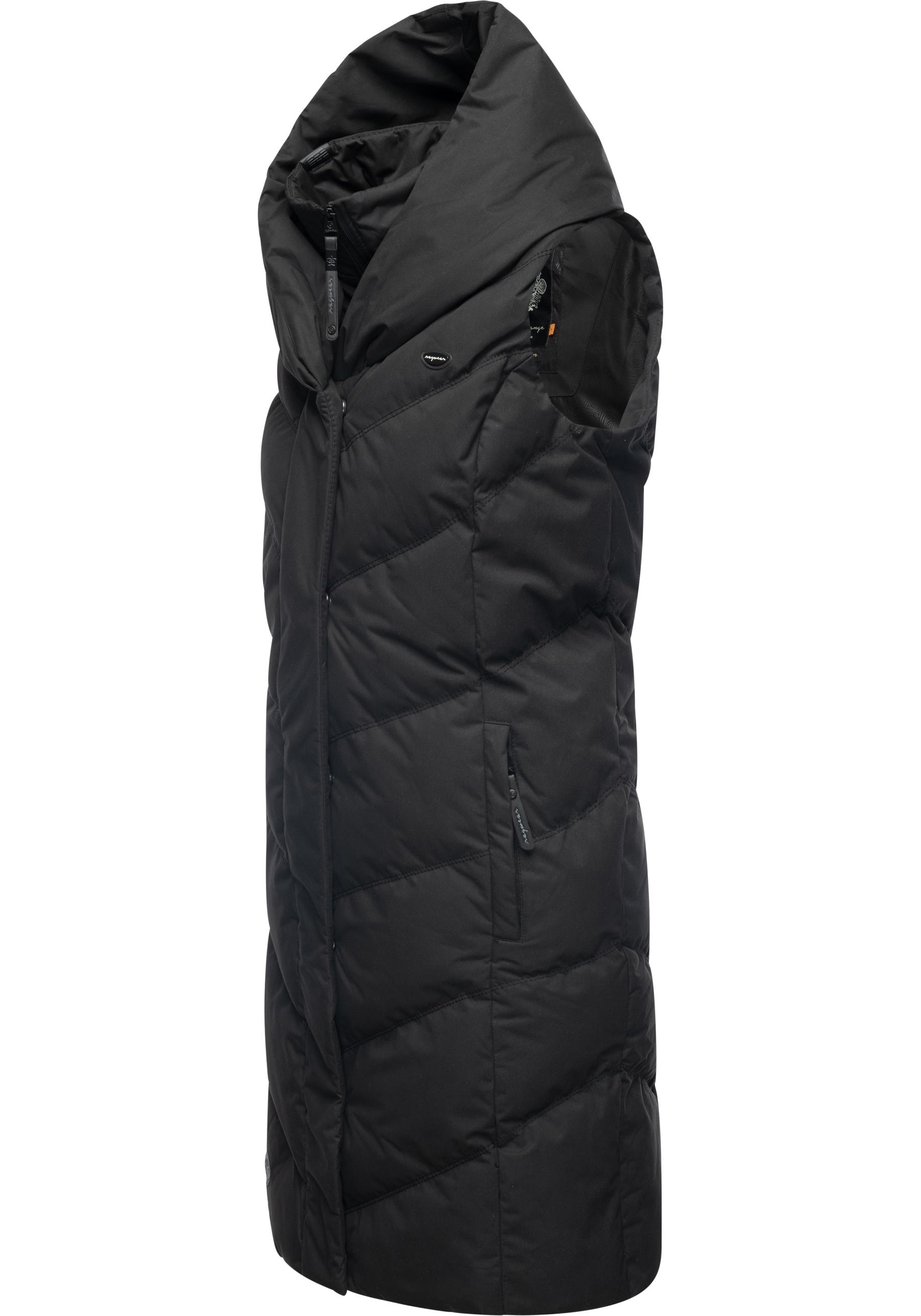 Ragwear Steppweste »Natalka Vest«, stylische, gesteppte Winterweste mit gefütterter Kapuze