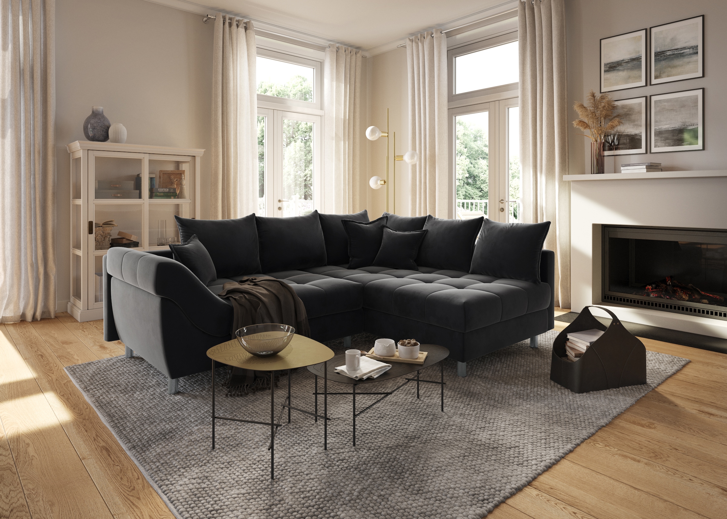 COLLECTION AB Ecksofa »Joseli«, inklusive Federkerns, Recamiere links oder rechts  montierbar bestellen | BAUR