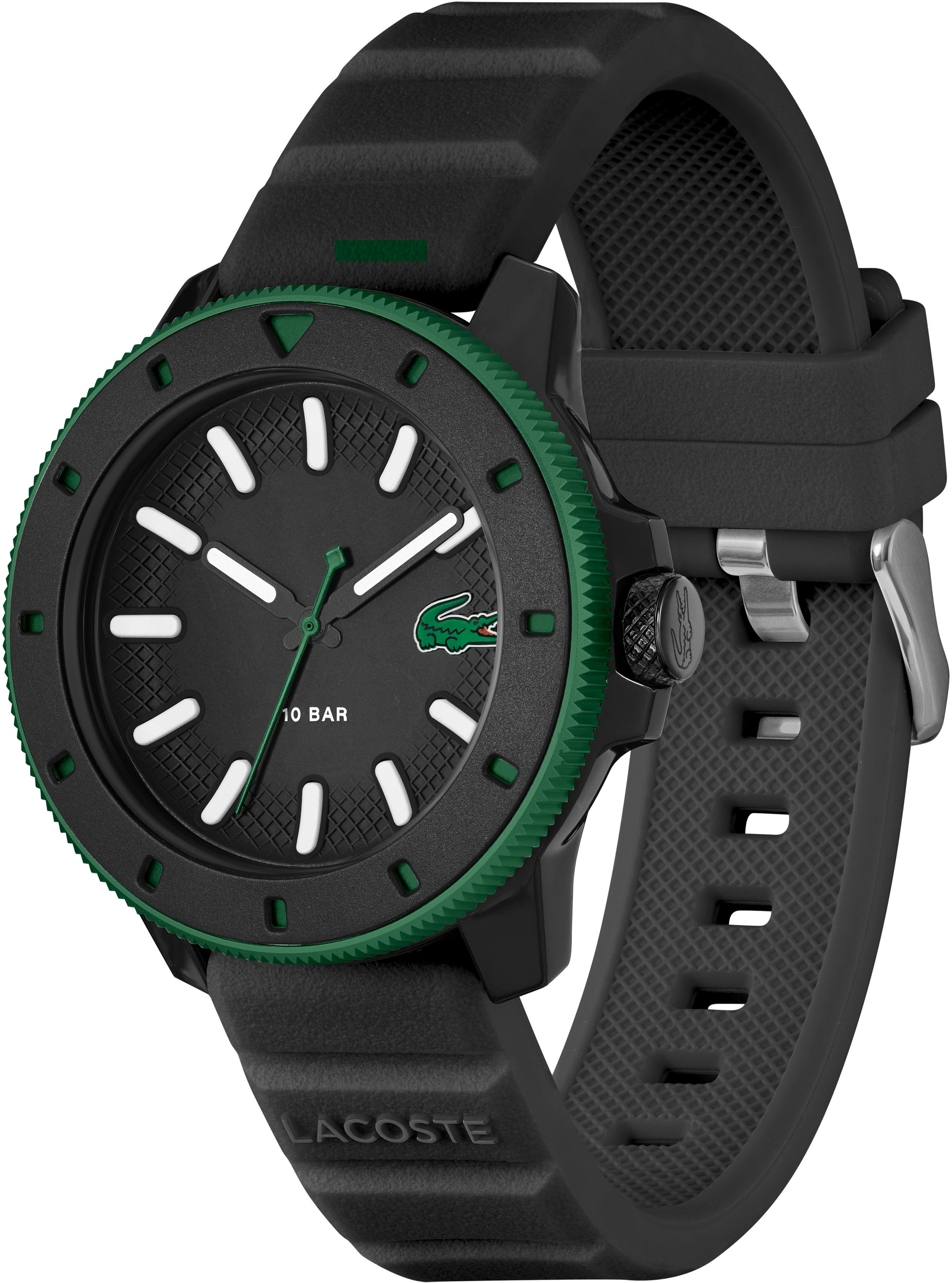 Lacoste Quarzuhr »LACOSTE.12.12 SCUBA«, Armbanduhr, Herrenuhr, Silikonarmband, analog