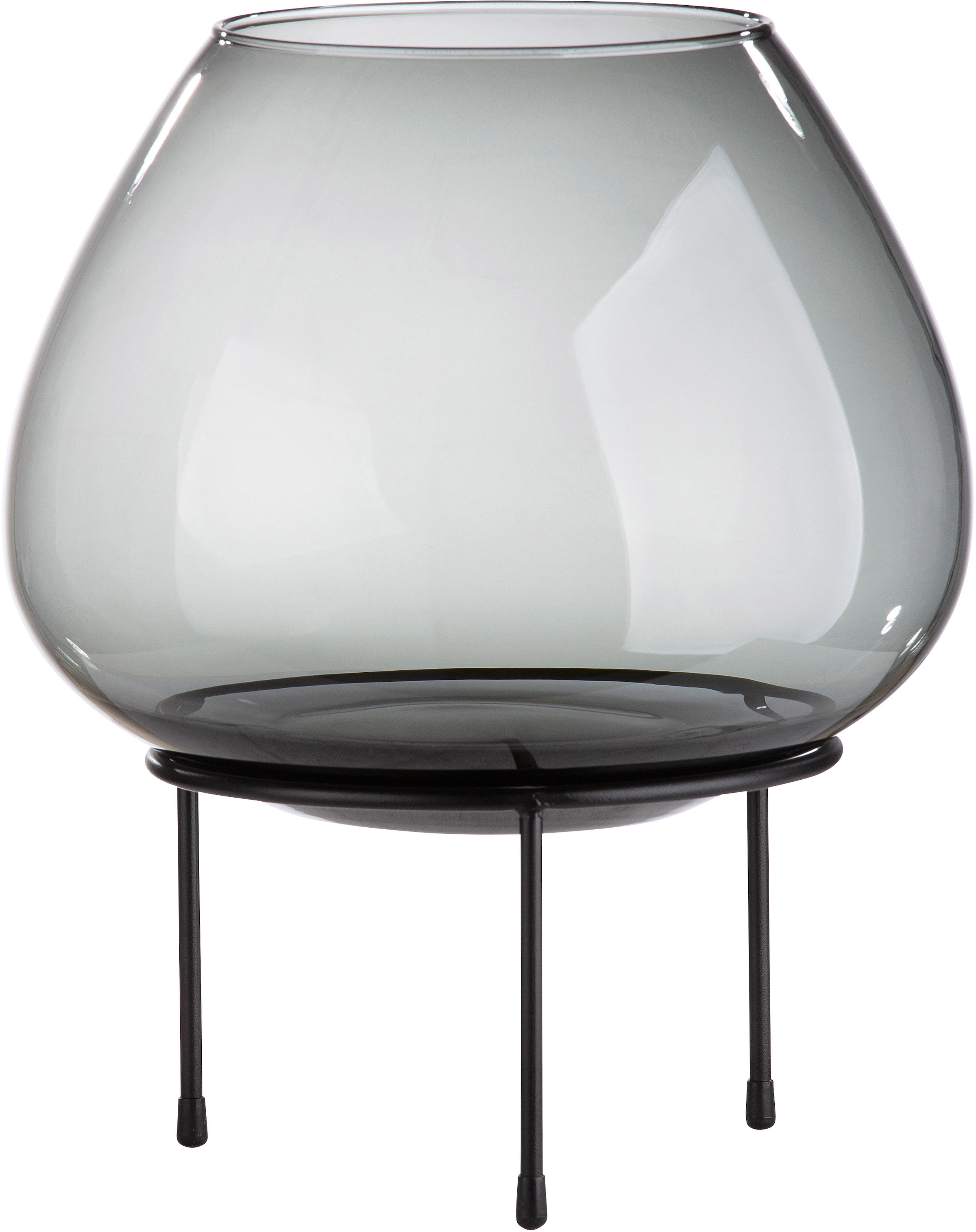 GILDE Bodenwindlicht »Vitu, Weihnachtsdeko«, (1 St.), aus Glas mit dreibeinigem  Metallständer bestellen | BAUR