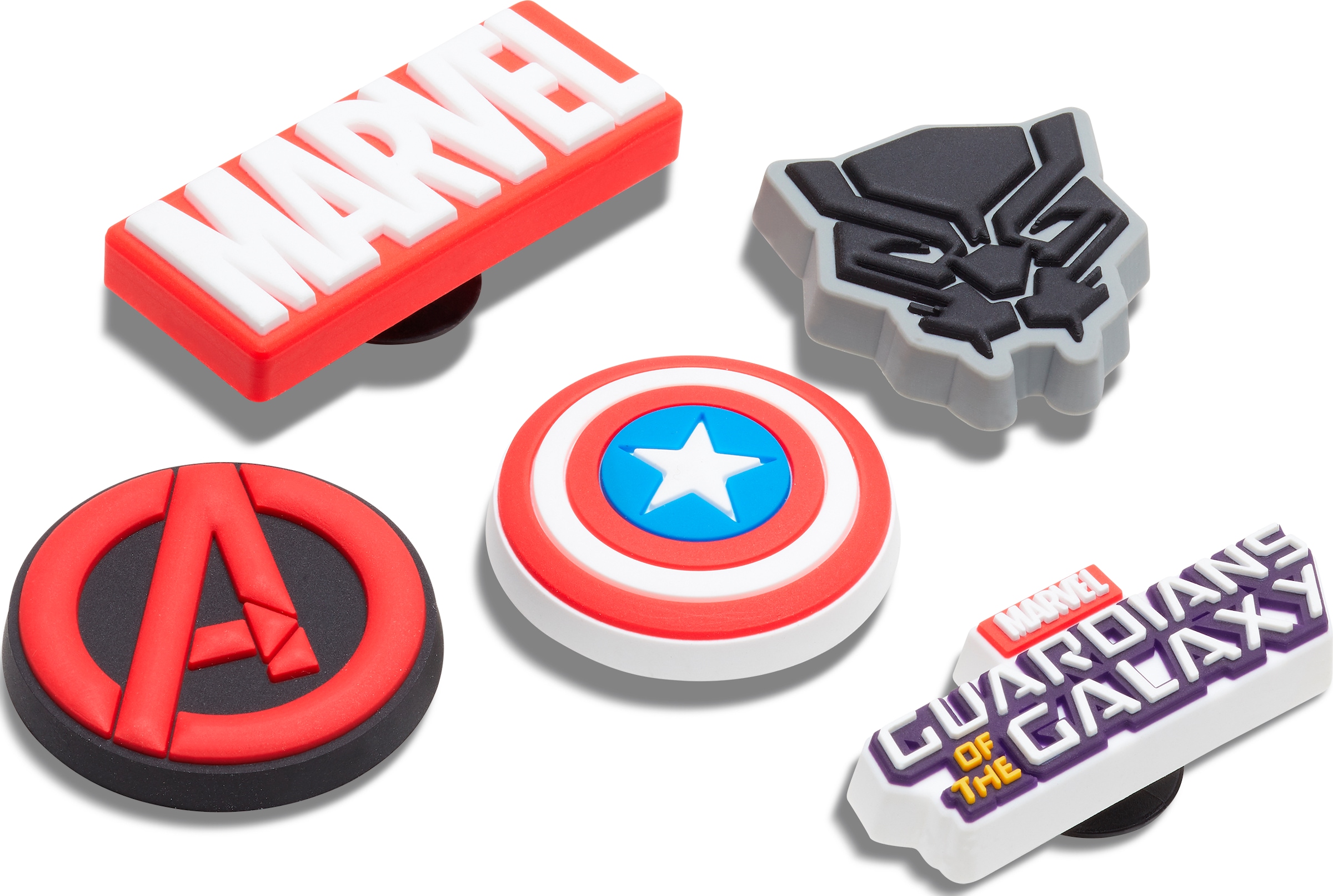 Schuhanstecker »Jibbitz™ Marvel Comics«, (Set, 5 tlg., Kein Spielzeug. Nicht geeignet...