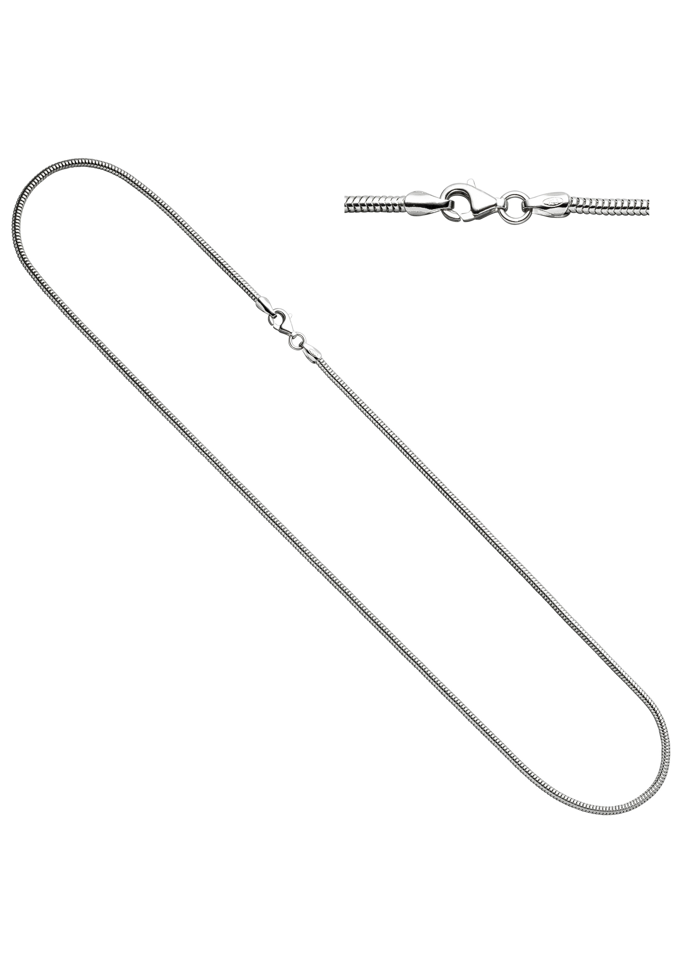 Silberkette JOBO, silber (silber 925), Halsketten, Damen, Silber 925 (Sterlingsilber), L: 50, Silberkette, Schlangenkette 925 Silber 50 cm 1,9 mm