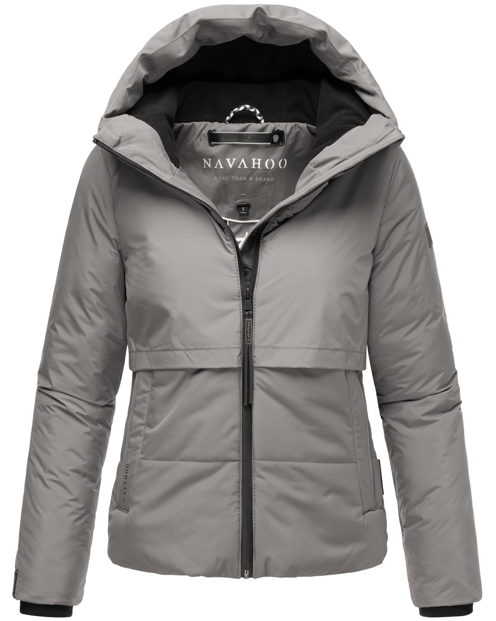 Navahoo Steppjacke "Liebesküken XIV", mit Kapuze, modische Damen Winterjacke mit Fleece-Innenfutter