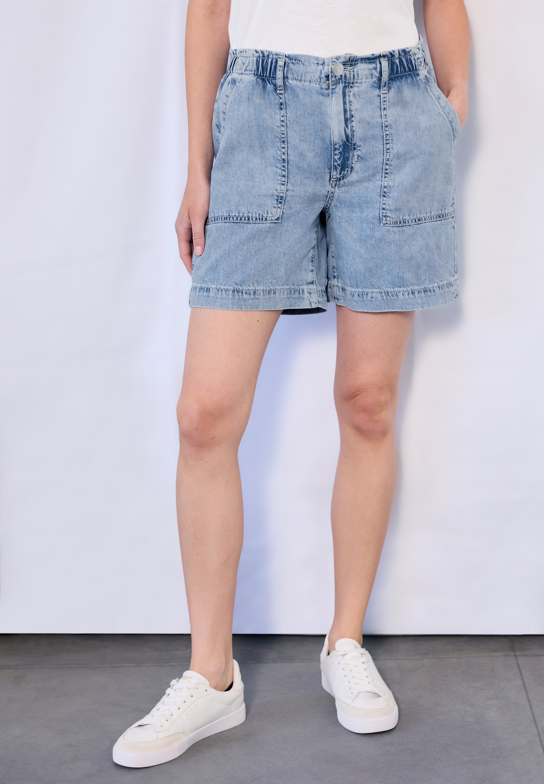 STREET ONE STUDIO Loose-fit-Jeans, mit Elastikbund günstig online kaufen