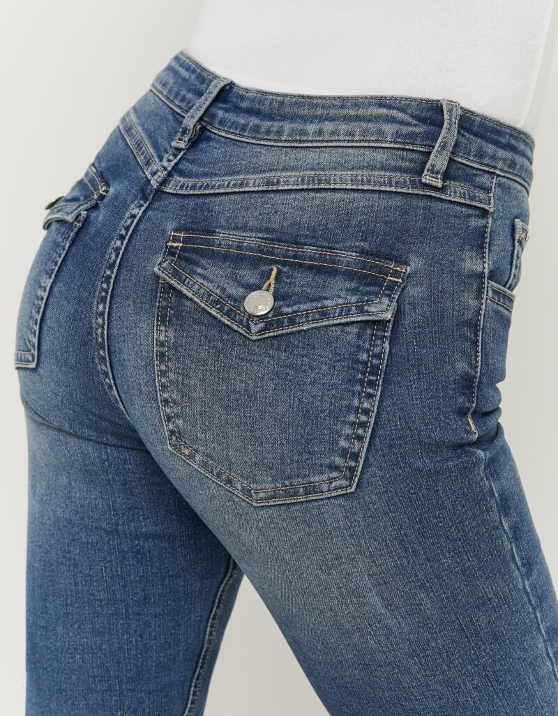 Thumbnail - Tally Weijl Bootcut-Jeans "SPADEBOOTY" Baumwollmischung, Mid Waist