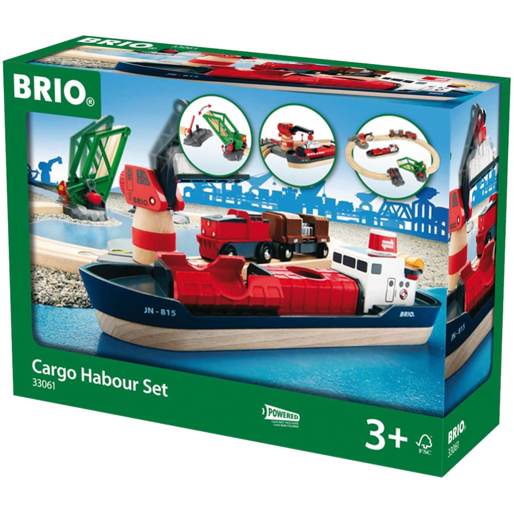 BRIO® Spielzeug-Eisenbahn »BRIO® WORLD, Container Hafen Set«, (Set)