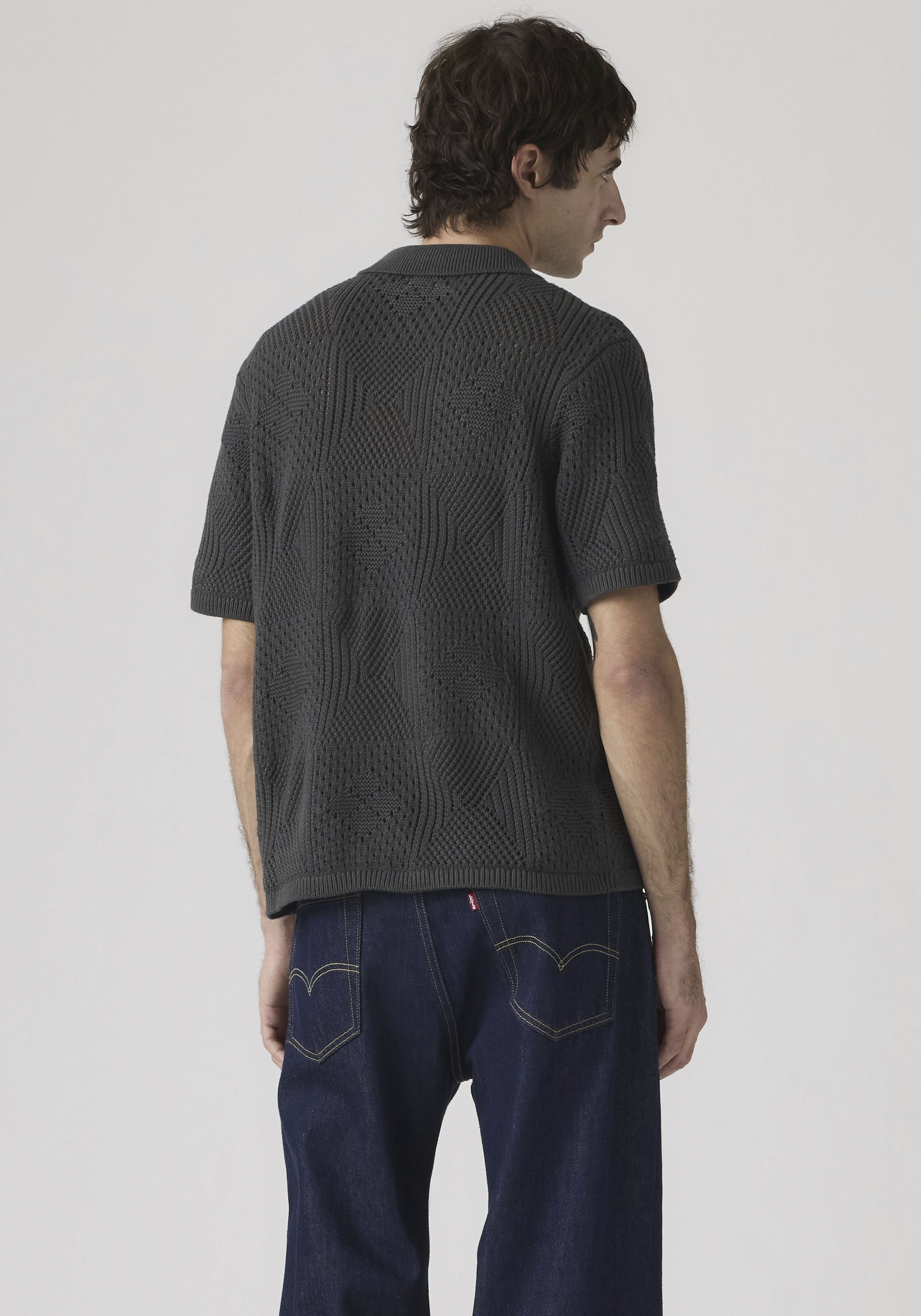 Thumbnail - Levis Strickpullover "SWEATER CAMP SHIRT" mit Strickmuster