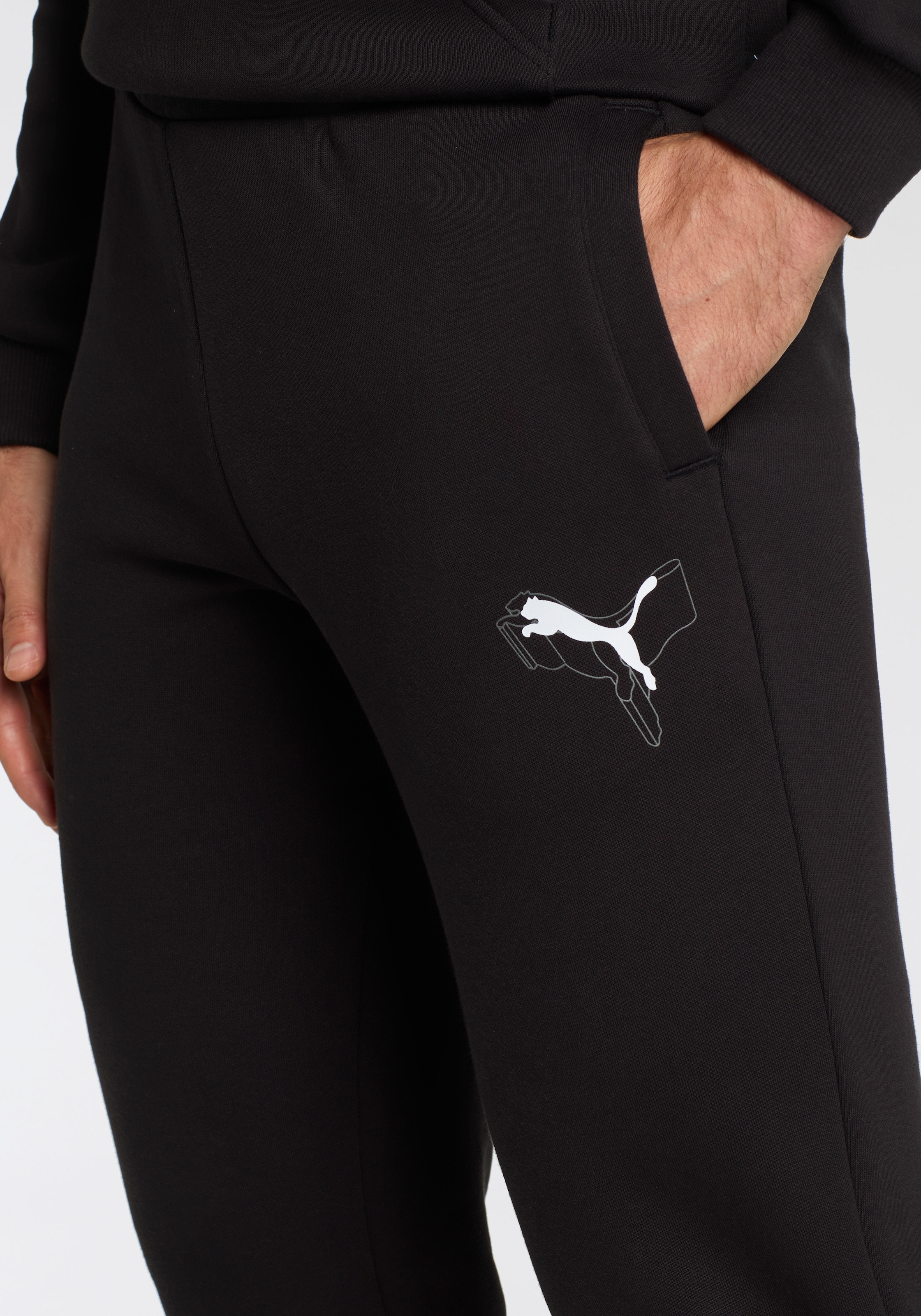 PUMA Trainingshose »ESS+ LOGO LAB CAT SWEATPANTS FL CL«, Jogginghose