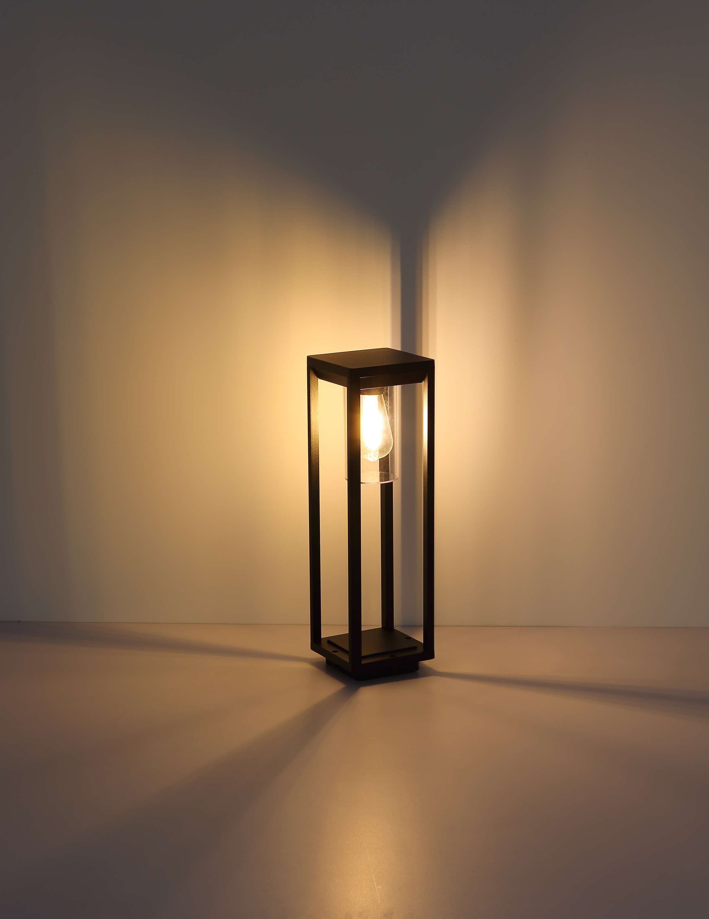 GLOBO LIGHTING Außen-Stehlampe »CANDELA« E27 1 Stk. Außenleuchte Schwarz, Sockelleuchte, IP44, E27 LED 15W