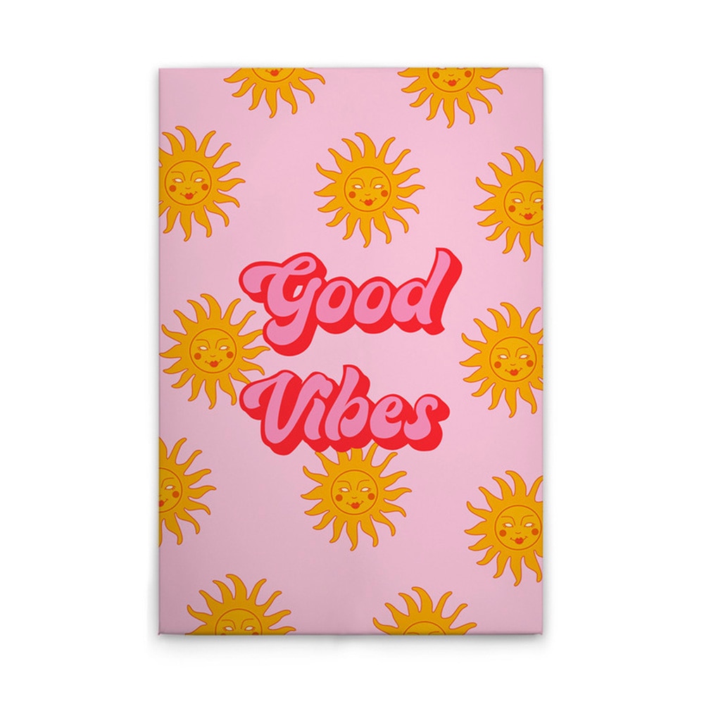 A.S. Création Leinwandbild "Good Vibes - Wandbild Rosa Pink Rot Keilrahmen günstig online kaufen