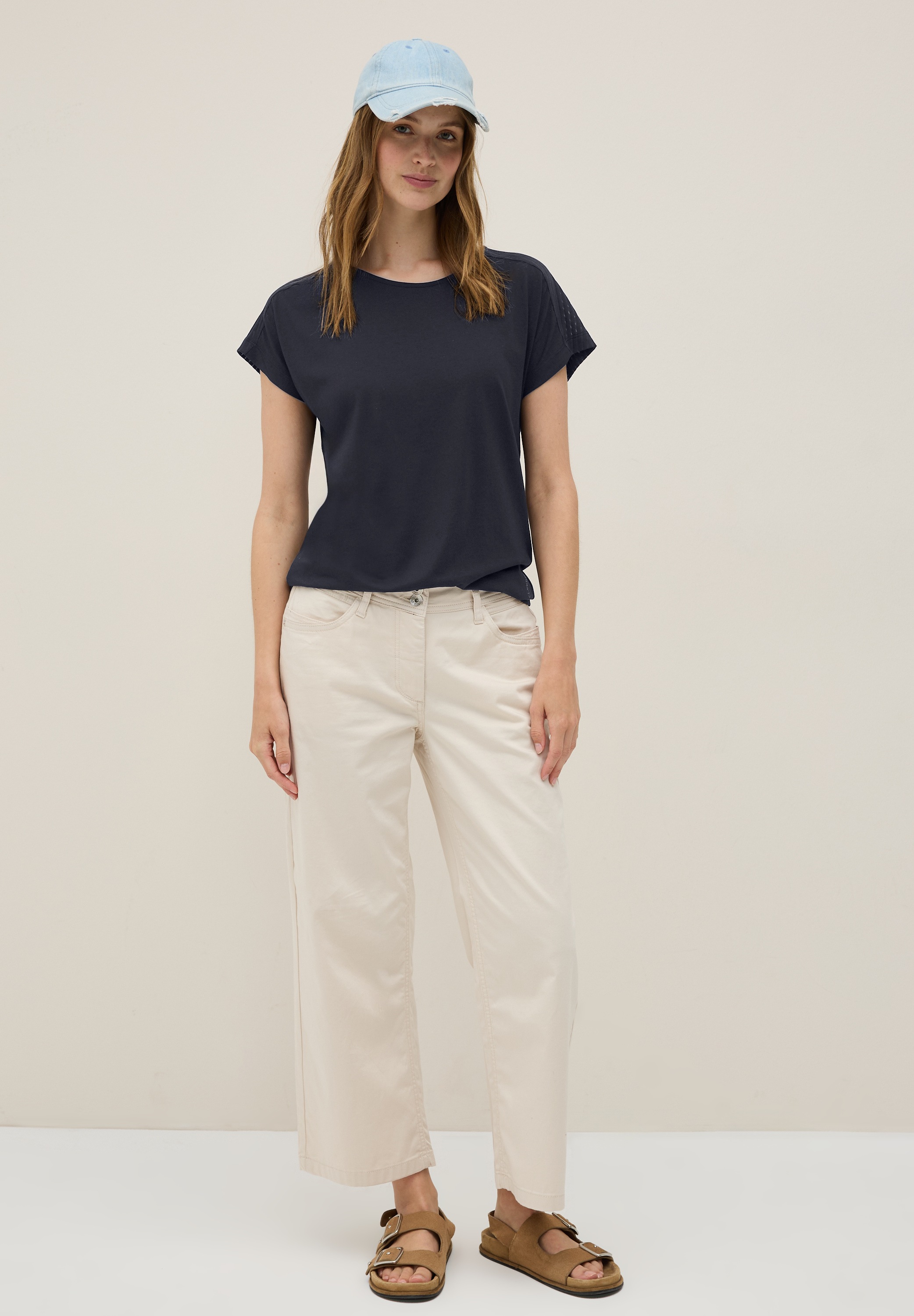 Cecil V-Shirt, im soften Baumwoll-Mix