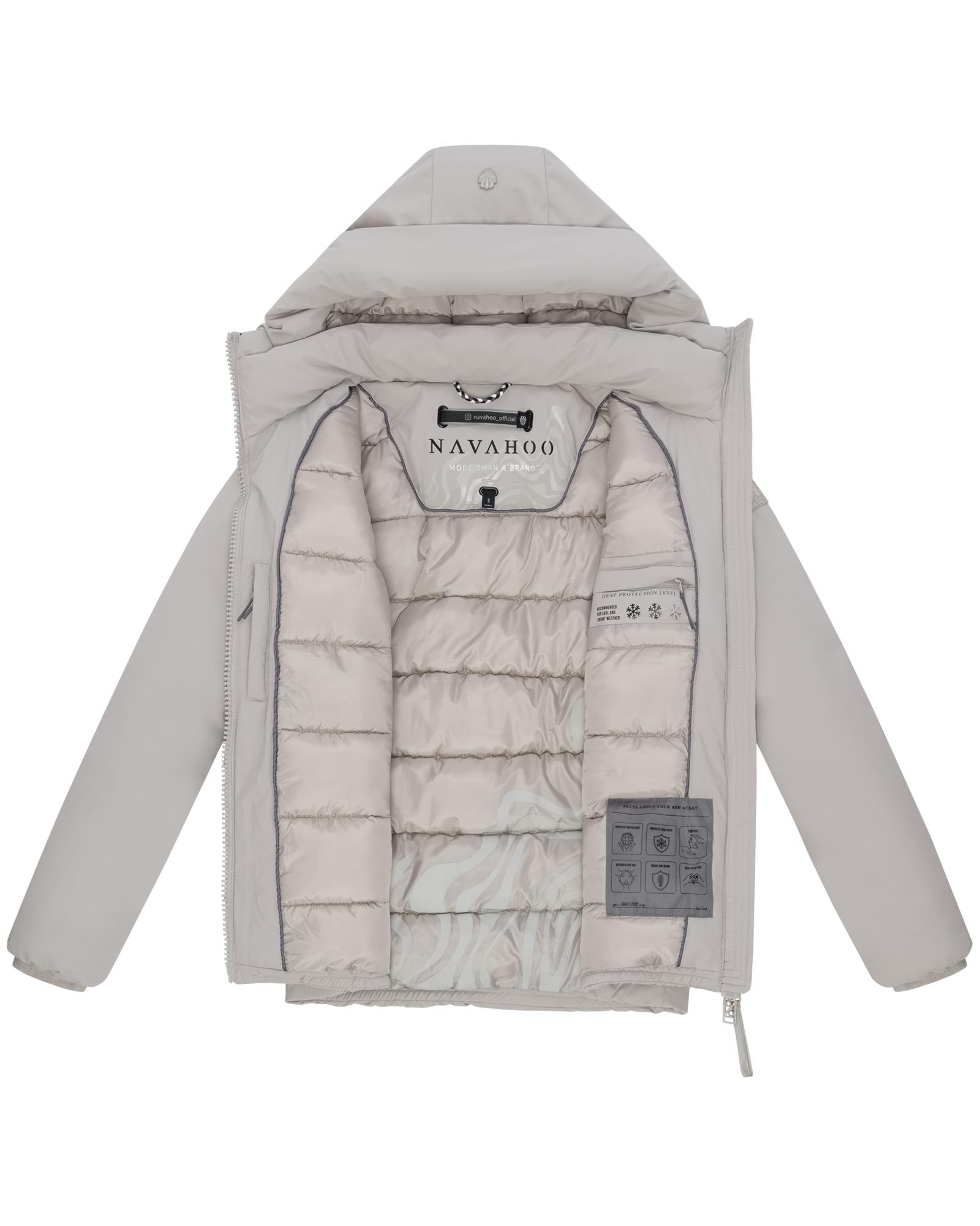 Navahoo Winterjacke »Blütenlicht 14«, mit Kapuze, Warme Damenjacke mit hohem Kragen