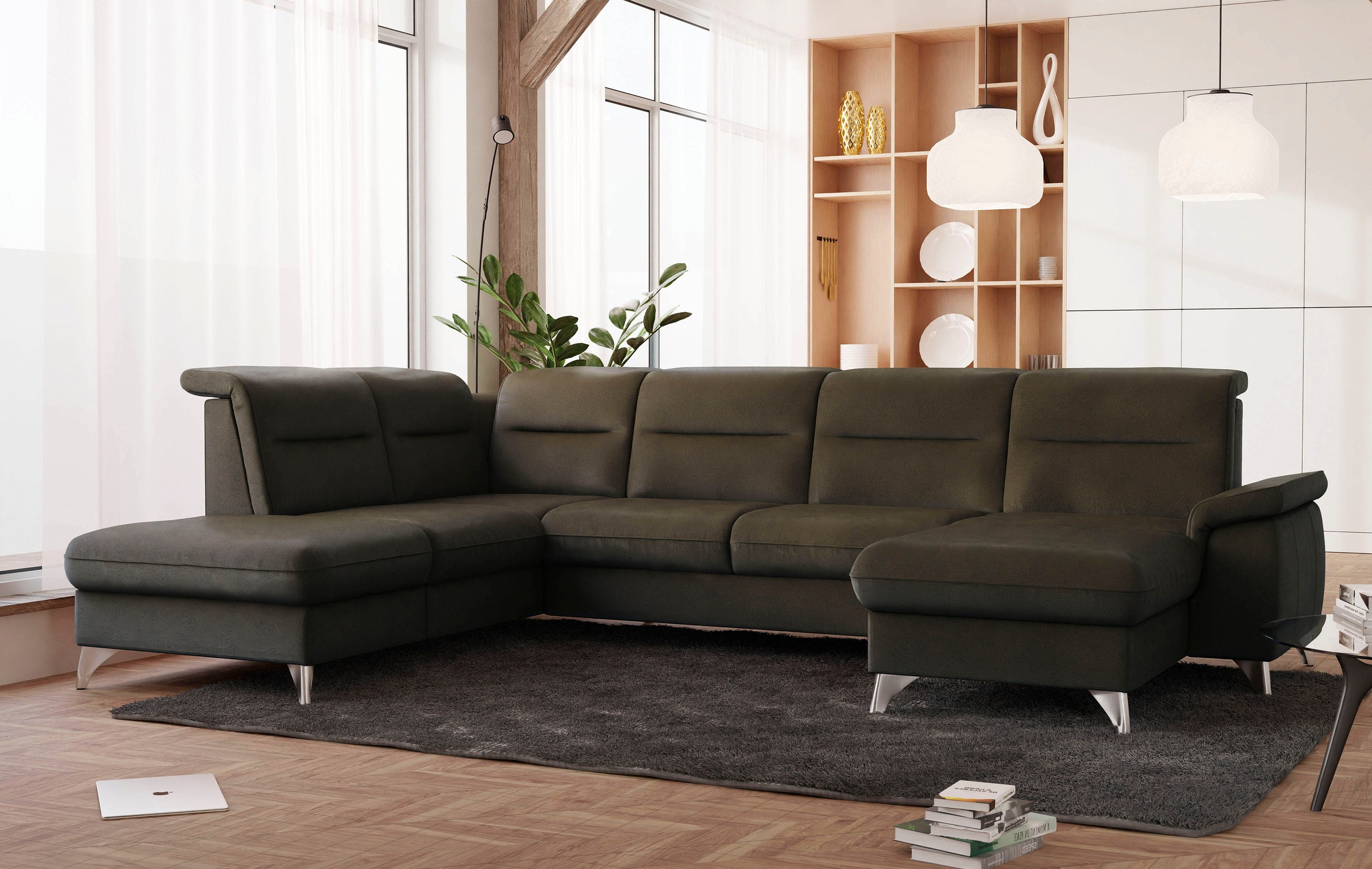 sit&more Wohnlandschaft "Astoria U-Form" wahlweise mit motorischer Relaxfunktion