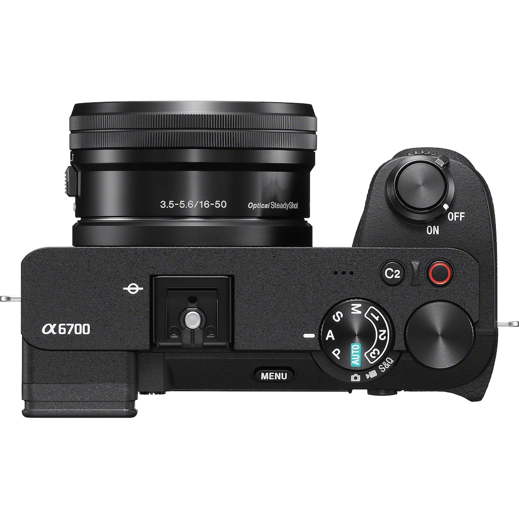 Sony Systemkamera »Alpha ILCE-6700 + 16–50-mm-Objektiv«, 16-50mm SEL-P1650, 26 MP, Bluetooth-WLAN