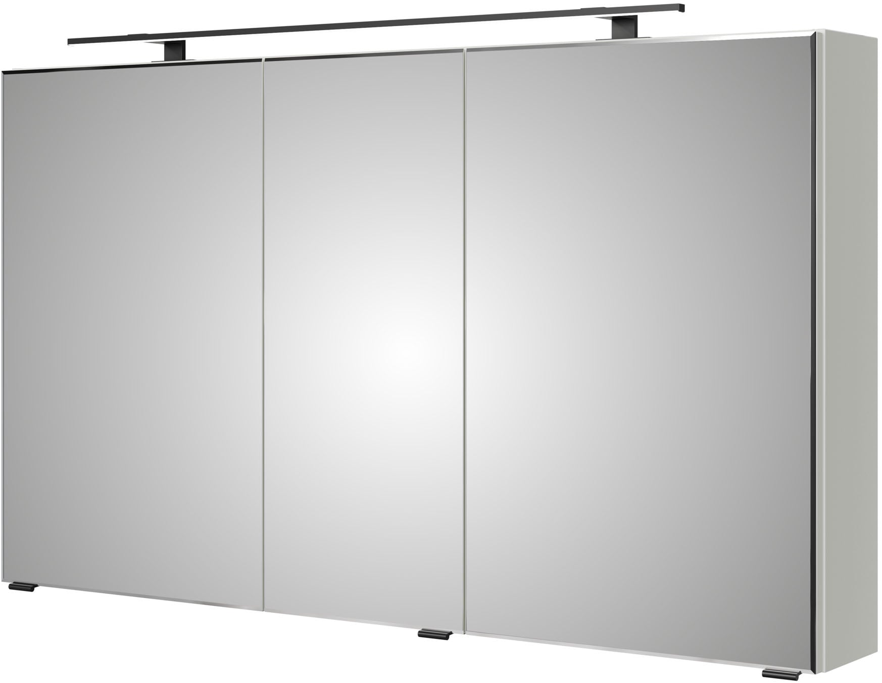 Saphir Spiegelschrank "3 Drehtüren einfach verspiegelt und 6 Glaseinlegeböden" 1 Stk. tlg.