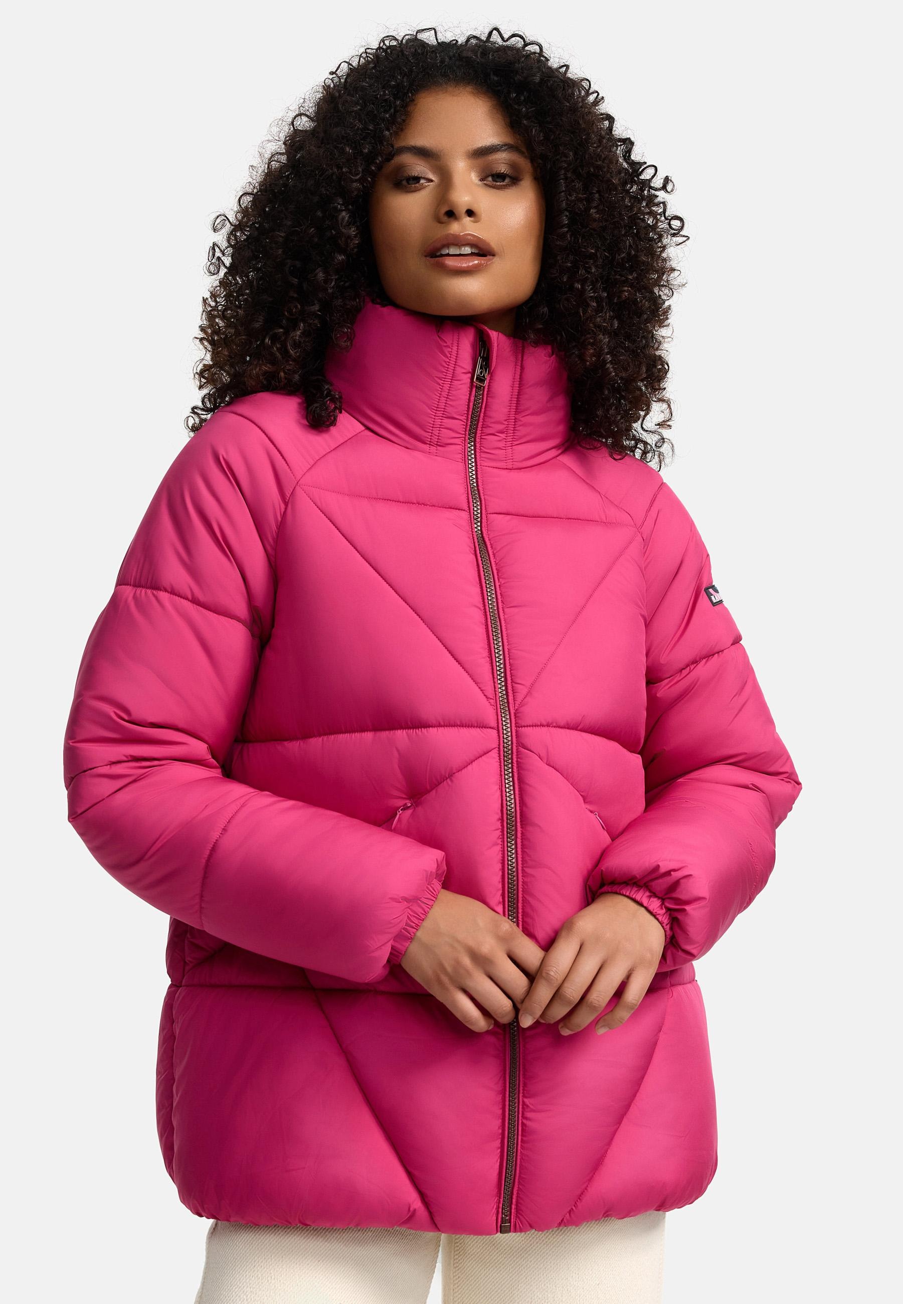 Navahoo Steppjacke »Schokolinaa 14«, ohne Kapuze, Winterjacke mit modischer Steppung & hohem Kragen