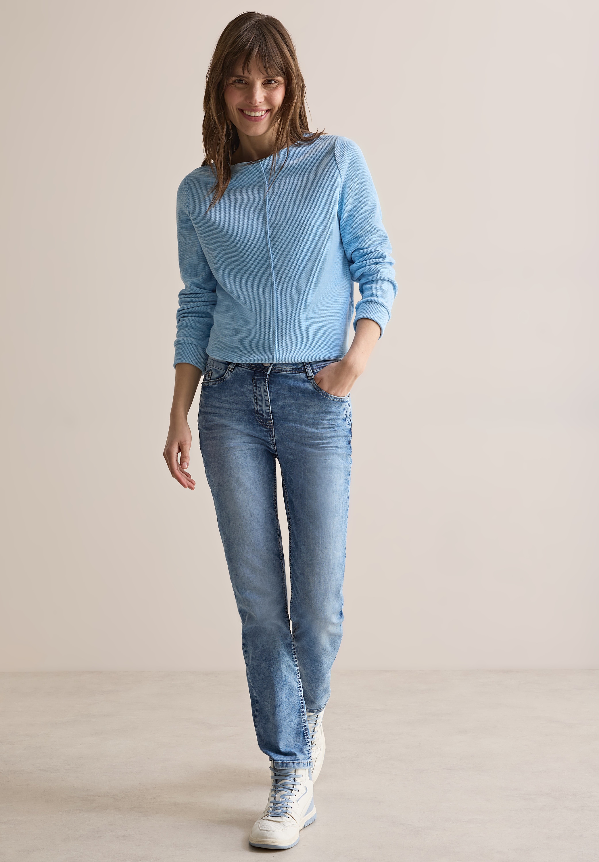 Cecil Straight-Jeans, High Waist