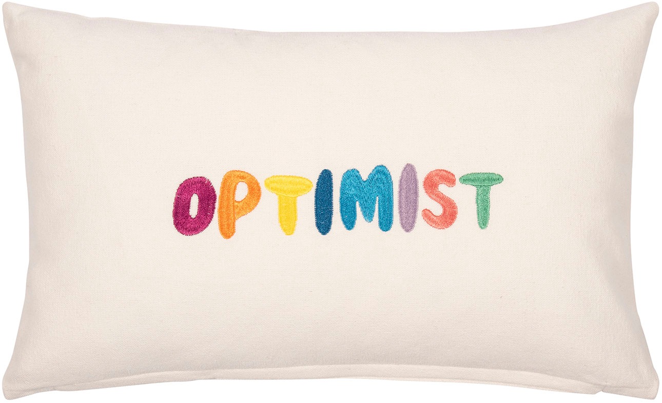 PAD Dekokissen "OPTIMIST" Made in Europe, Kissenhülle ohne Füllung, 1 Stück günstig online kaufen