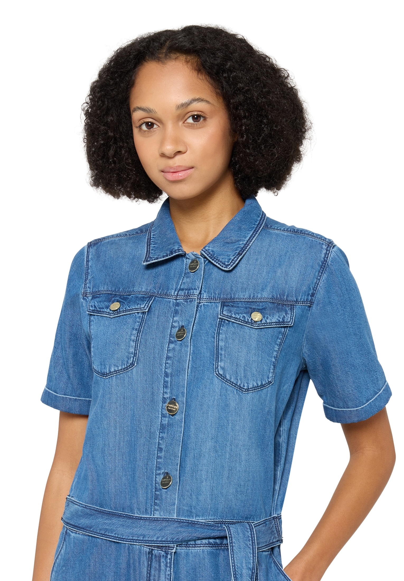 Cartoon Overall »Damen mit Bindegürtel« 1 Stk. Design