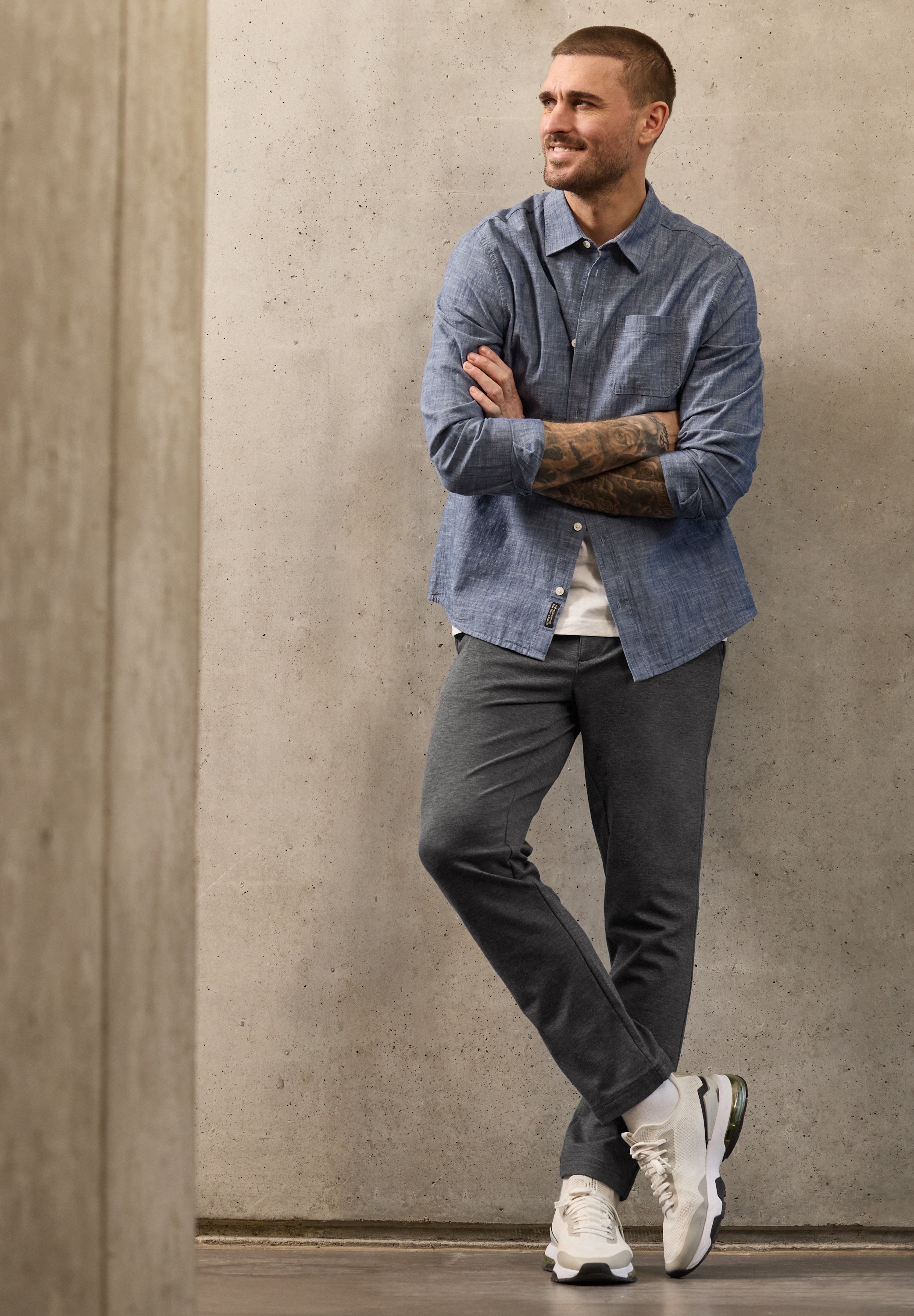 STREET ONE MEN Stoffhose Middle Waist günstig online kaufen