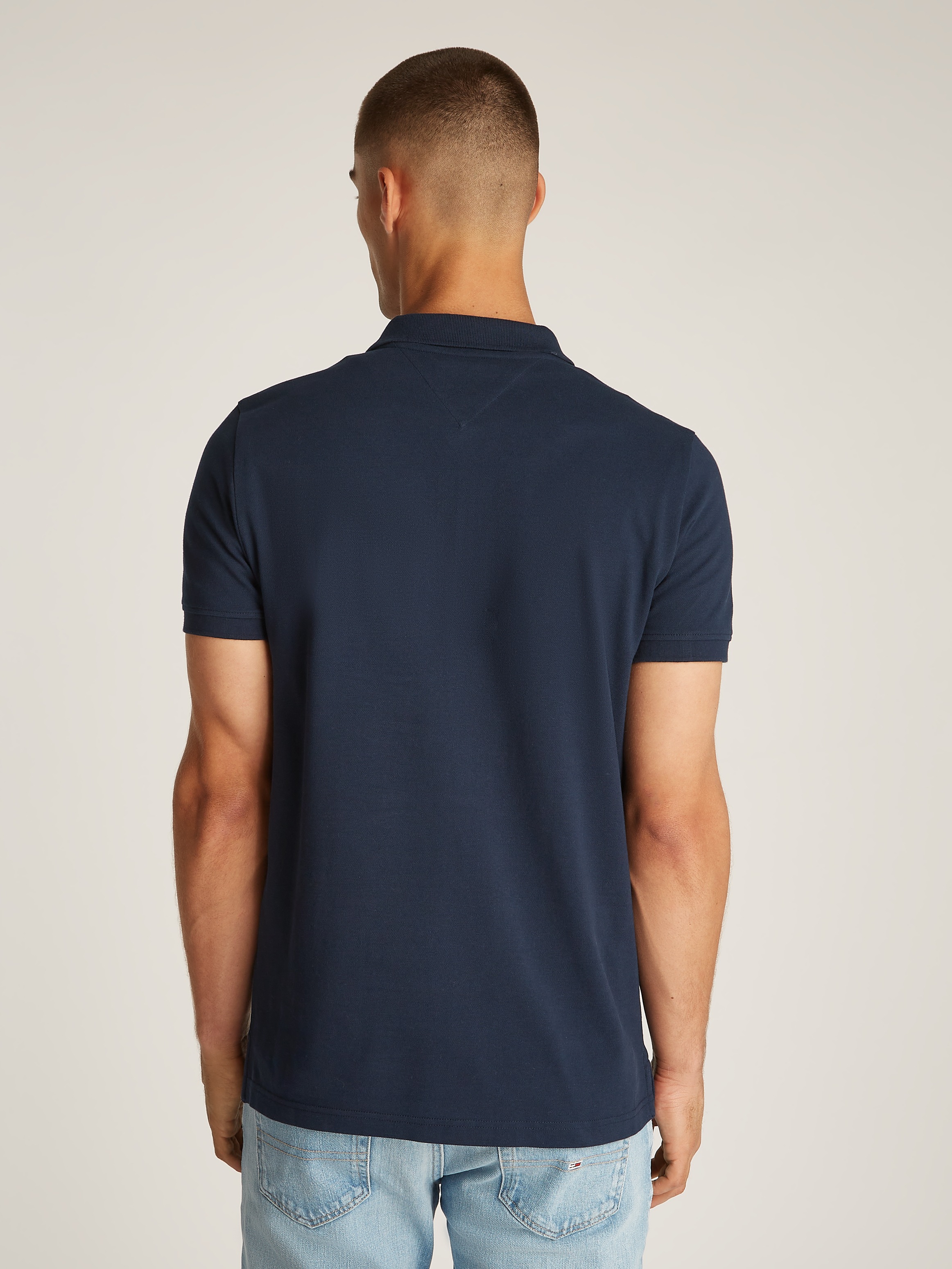 Tommy Jeans Plus Poloshirt »TJM SLIM PLACKET POLO EXT«, Große Größen mit Logostickerei