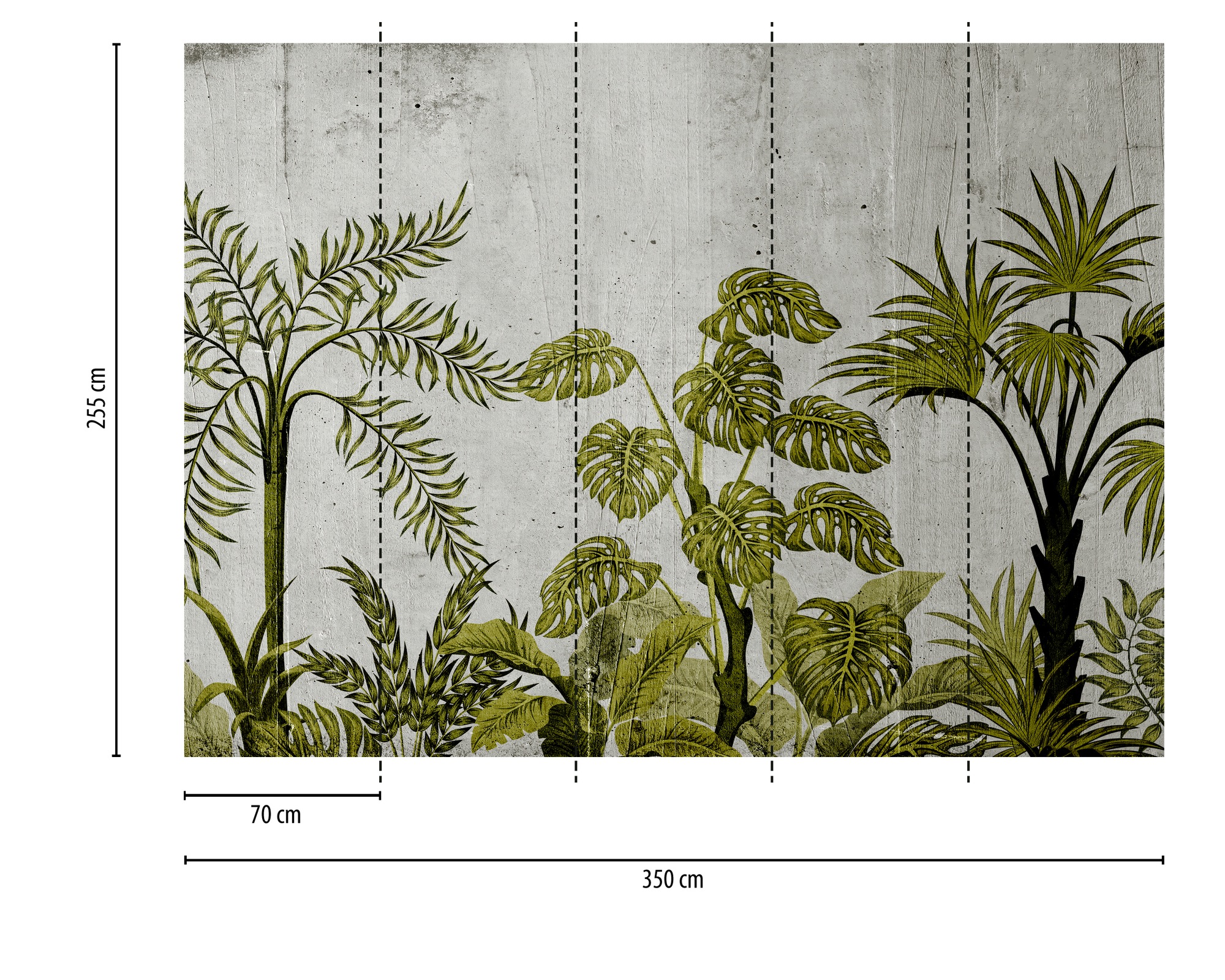 A.S. Création Vliestapete »Tapete in Dschungeloptik Grün Grau Blättermotiv« matt strukturiert