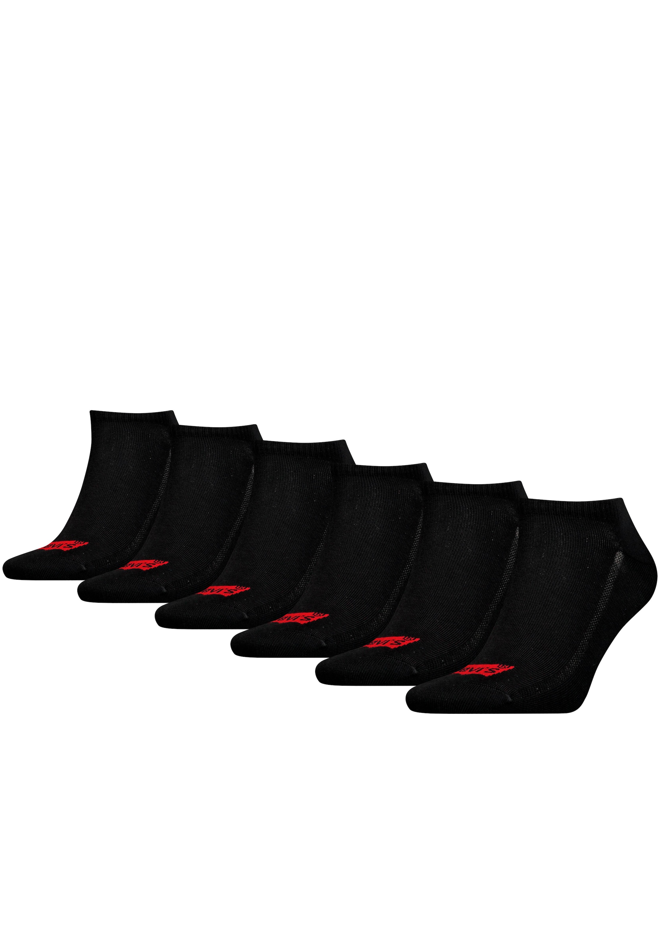 Levis Sneakersocken Packung, 6 Stk. tlg. mit breitem Logobund günstig online kaufen