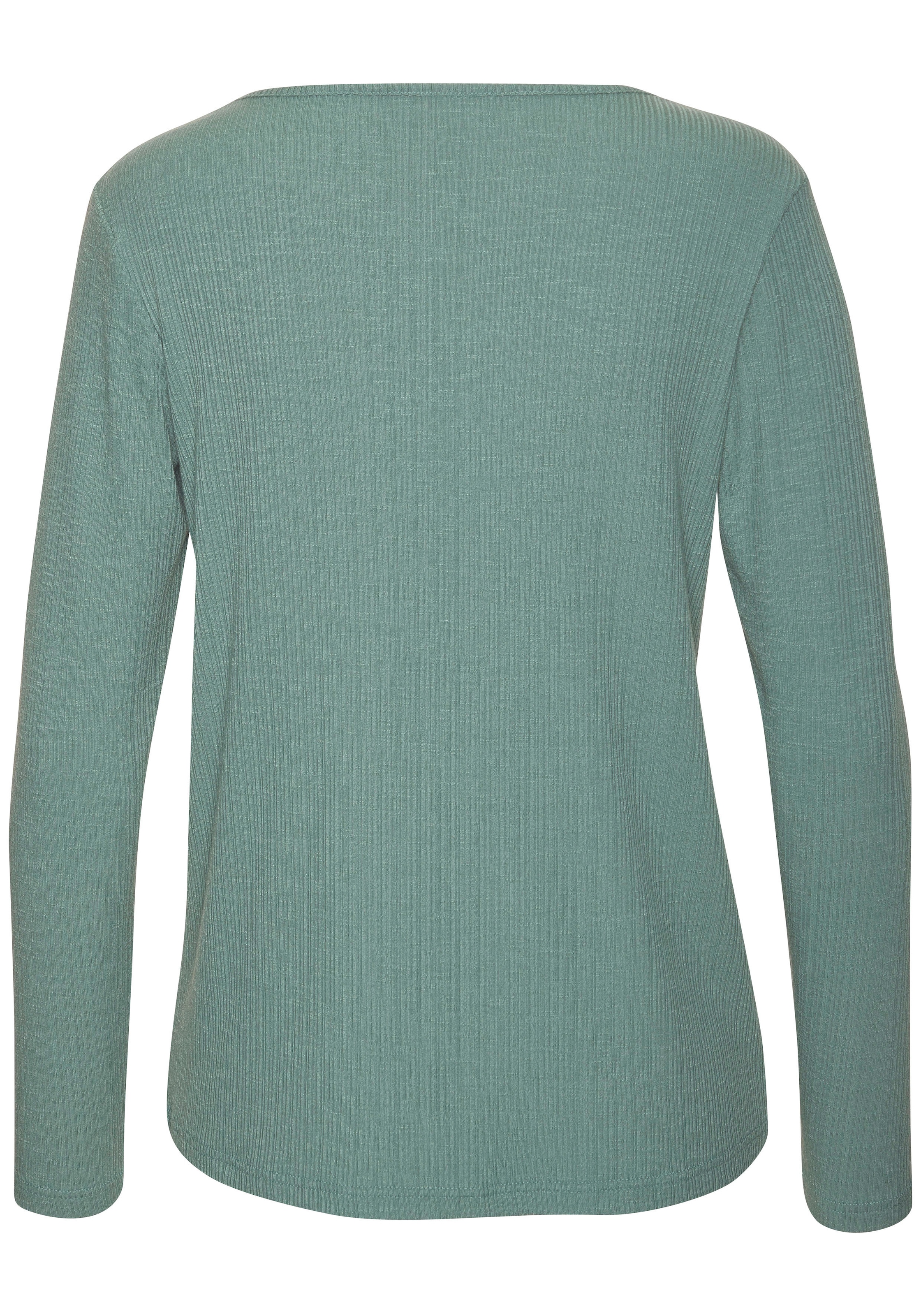 Vivance Langarmshirt »mit modischer Rippstruktur«, (2er-Pack), aus weichfließender Qualität mit Viskose