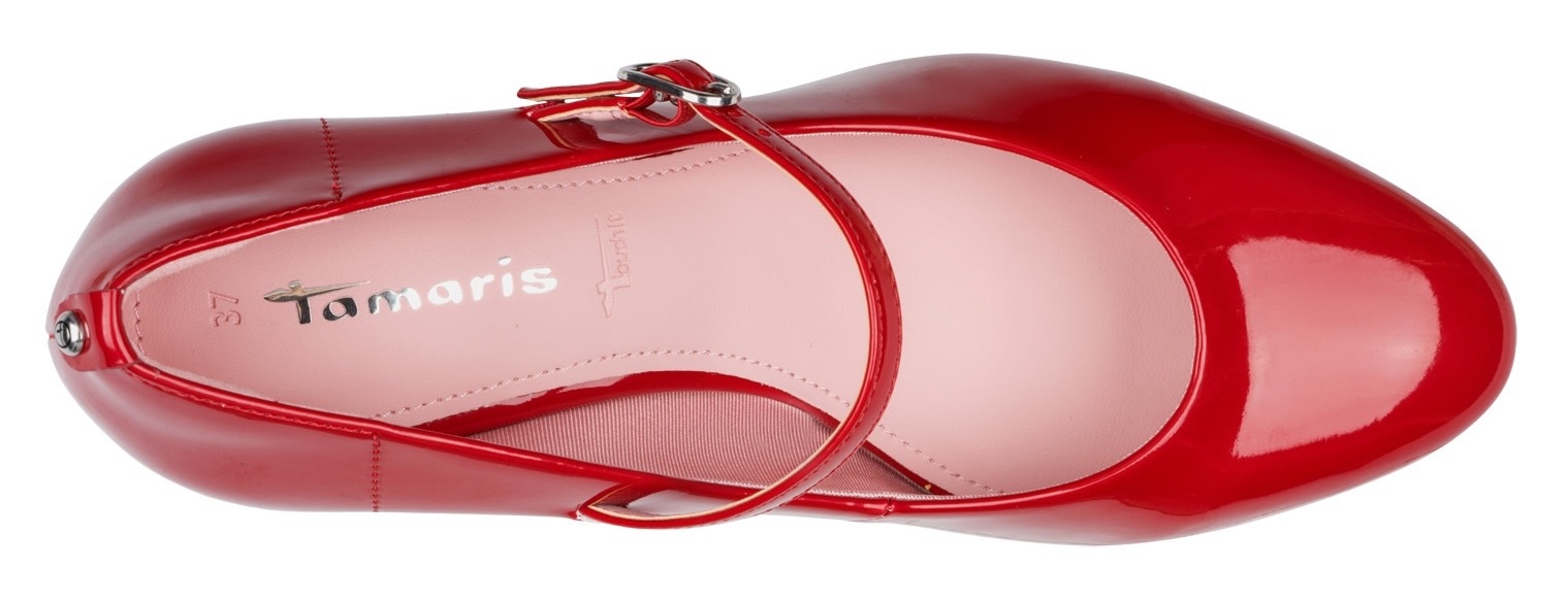 Tamaris Spangenpumps  , Blockabsatz, Abendschuh, Festtagsschuh mit verstellbarem Riemchen