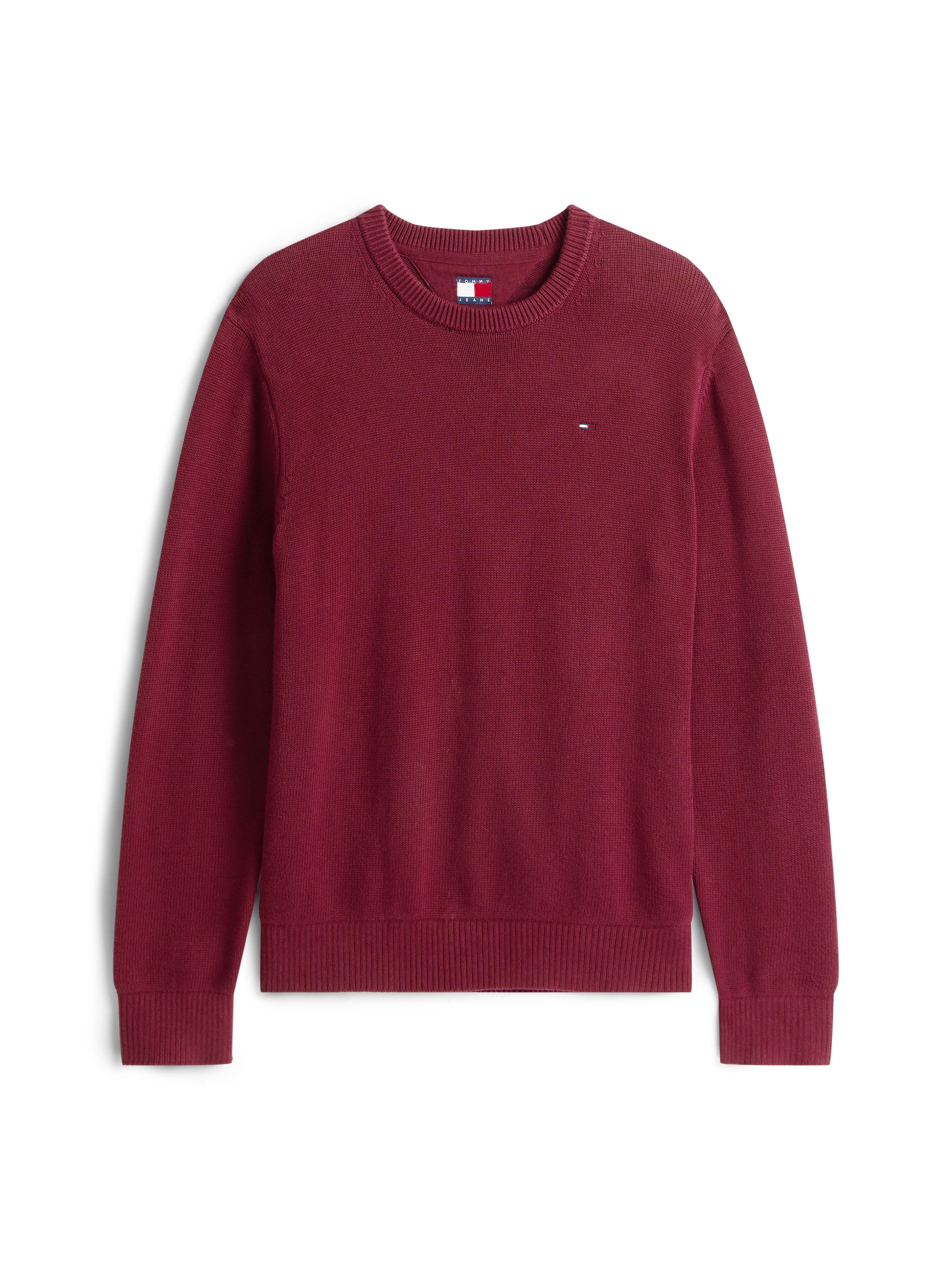 Tommy Jeans Rundhalspullover, Slim fit mit Rundhalsausschnitt