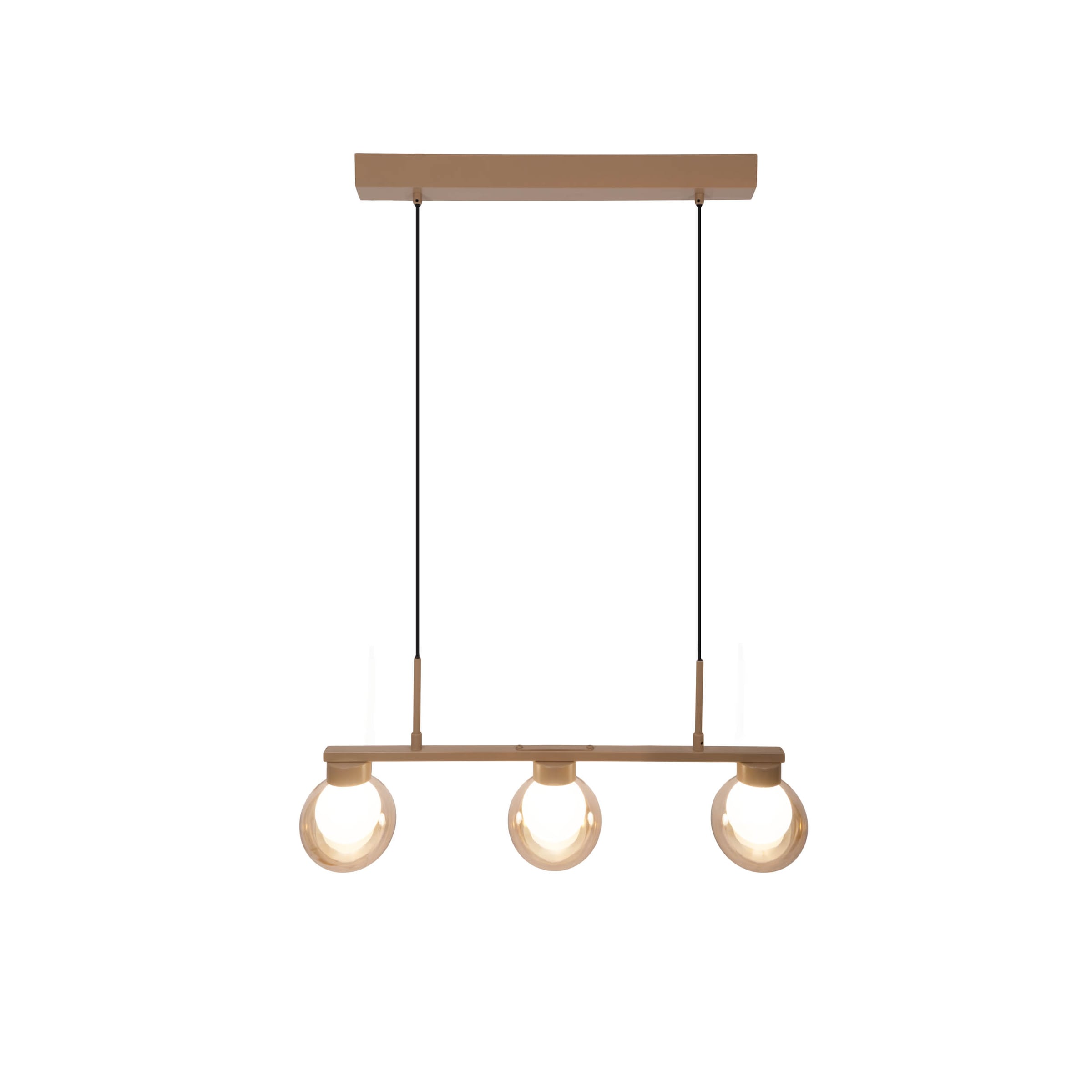 näve Pendelleuchte »Donika« G9 1 Stk. Glasschirme in amber, exkl. G9, Gestell braun