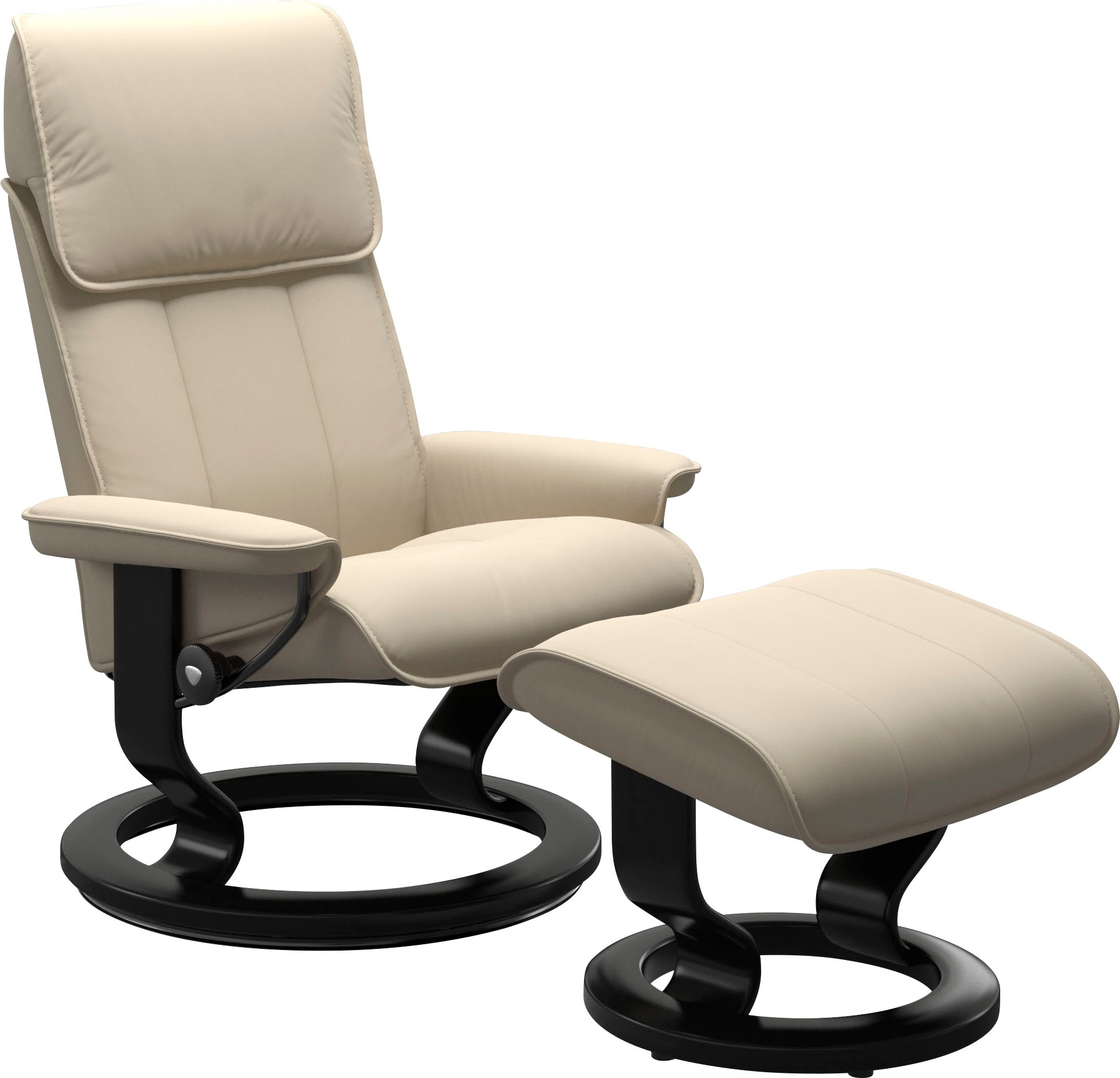 Stressless Relaxsessel "Admiral", (Set, Relaxsessel inkl. Hocker), mit Classic Base, Größe M & L, Gestell Schwarz