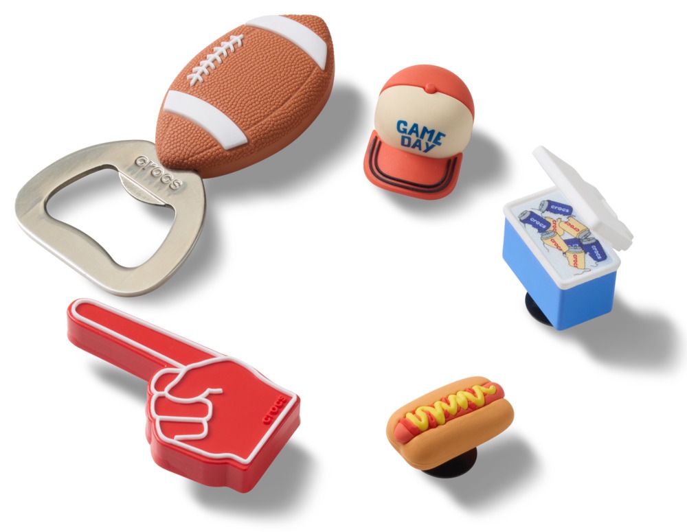 Crocs Schuhanstecker »Jibbitz™ Tailgate«, Football Charms für Crocs