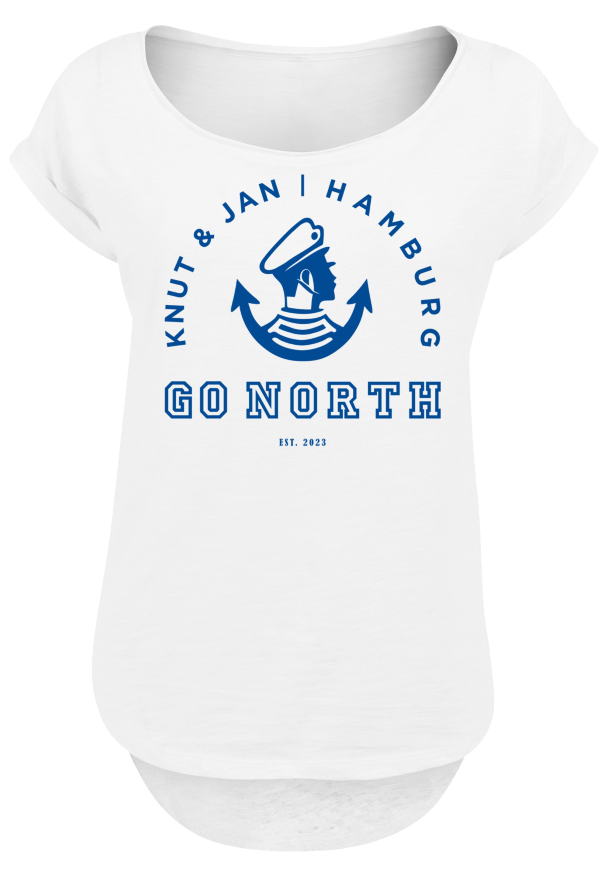 F4NT4STIC T-Shirt »Go North Knut Jan Hamburg Knut Jan Hamburg«, Print
