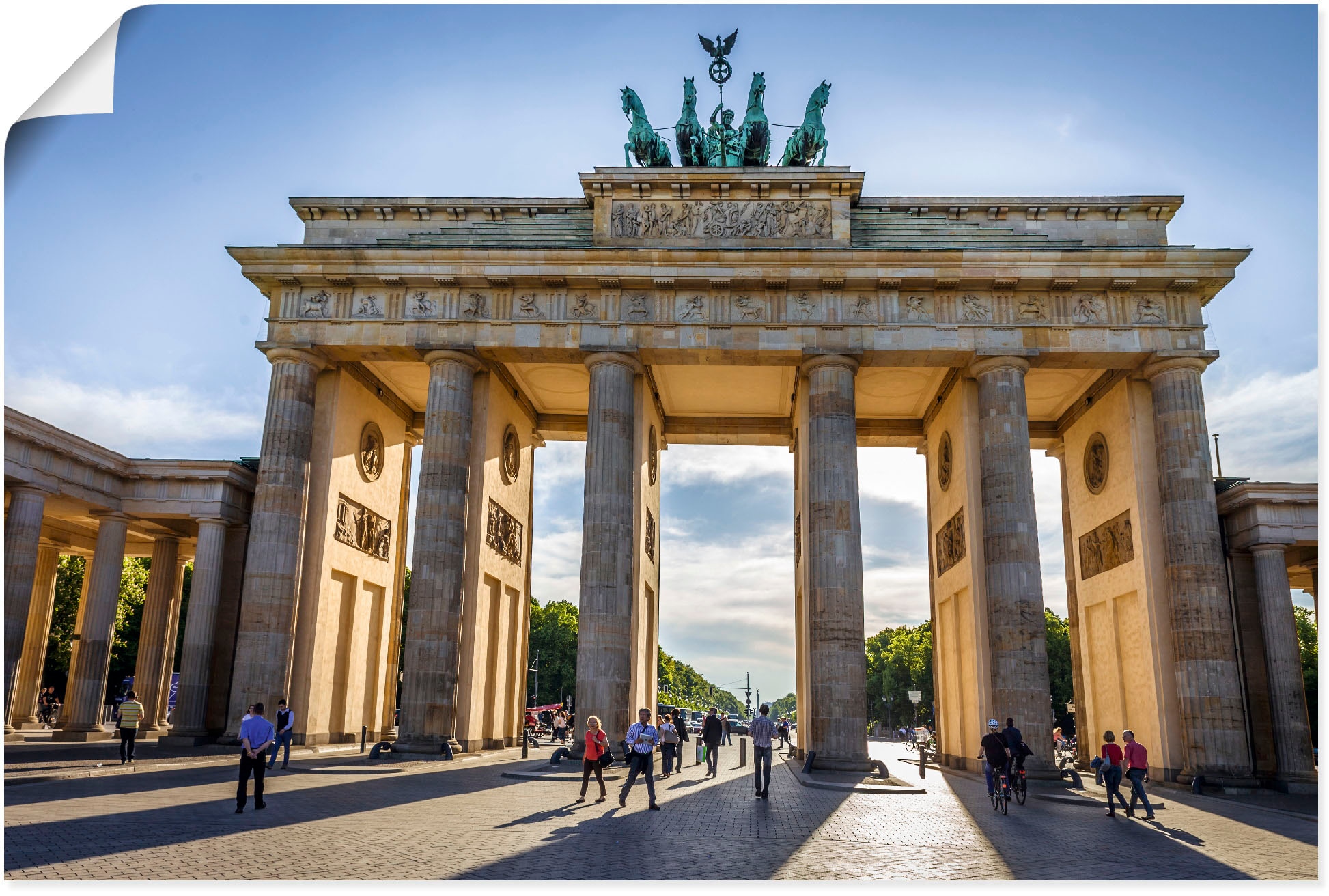 Artland Wandbild »Brandenburger Tor in (1 bestellen Größen St.), Gebäude, Alubild, in Leinwandbild, | Wandaufkleber Poster BAUR oder versch. Berlin«, als