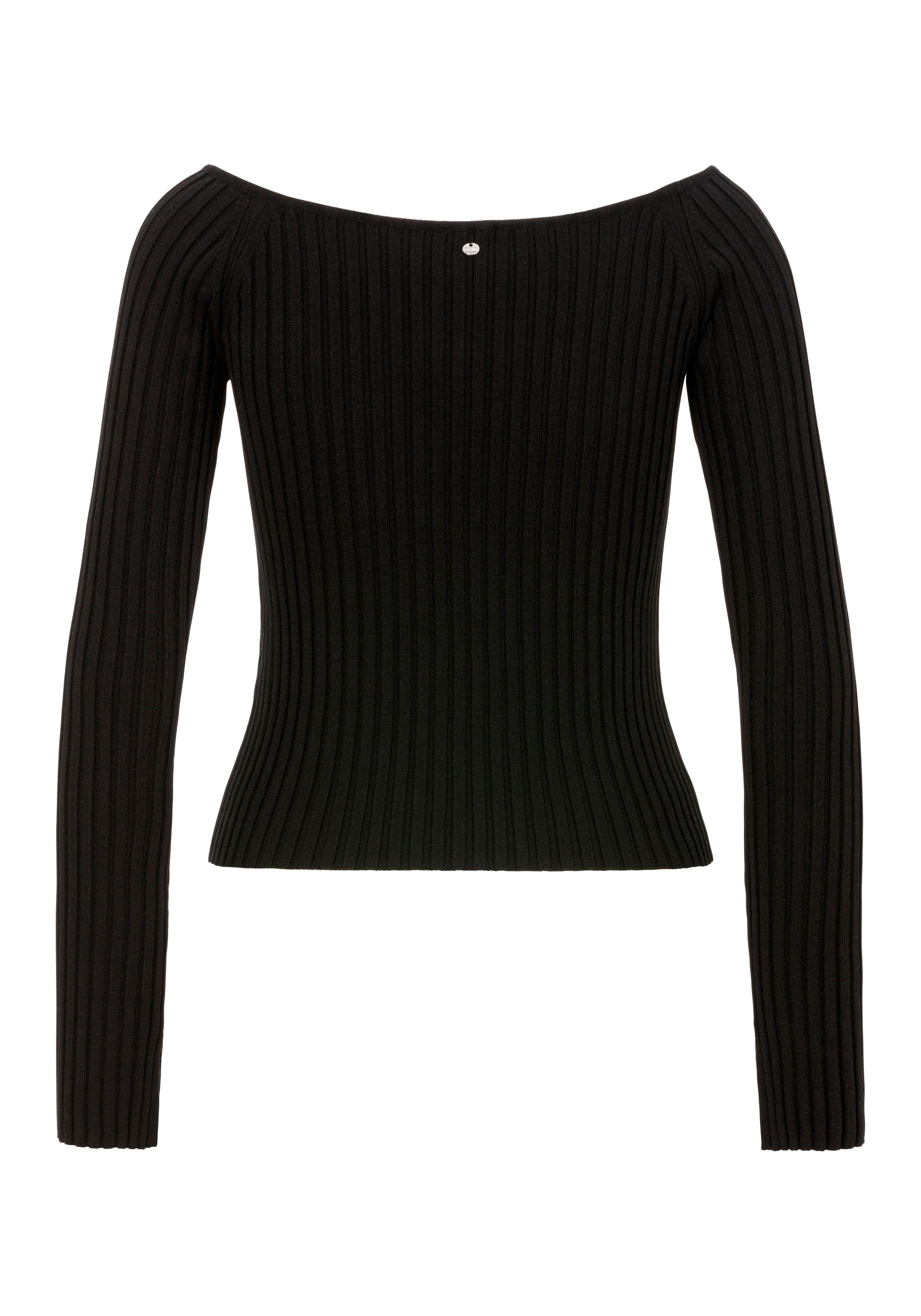 BOSS ORANGE Carmenpullover »Fayez Premium Damenmode«, Cut-Out mit Logodetail