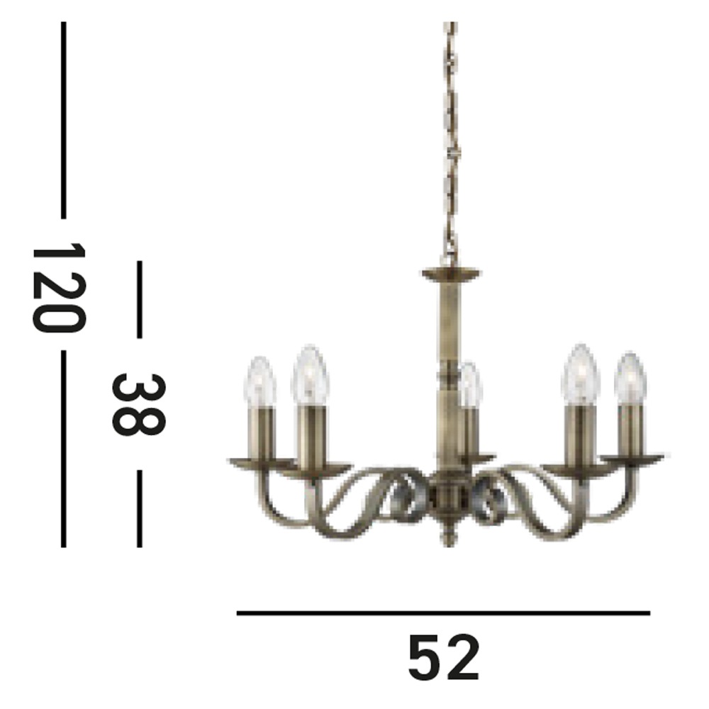 Searchlight Kronleuchter »Richmond 5Lt Pendant« E14 1 Stk.