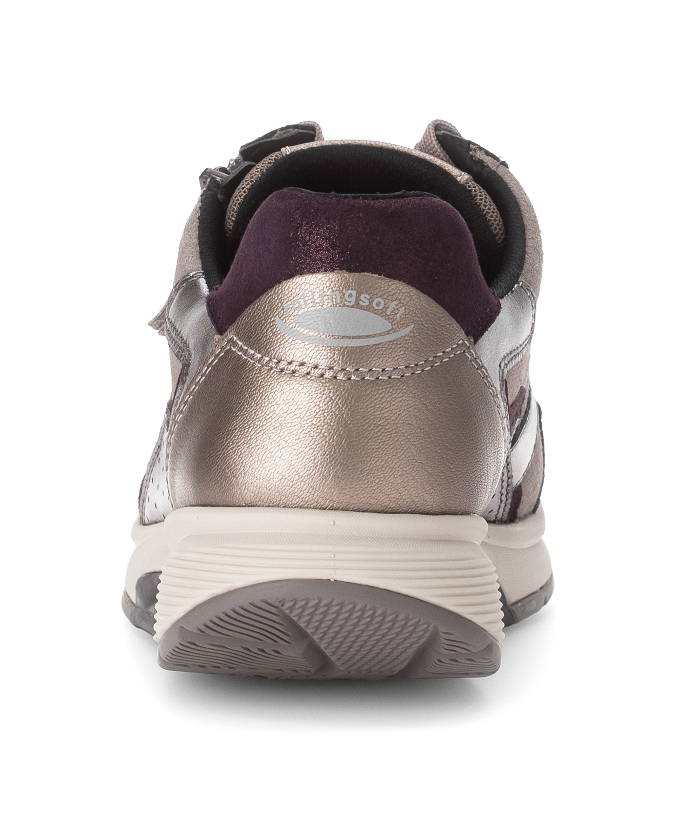 Gabor Rollingsoft Keilsneaker, Schnürer, Halbschuh, Freizeitschuh mit zusätzlichem Reißverschluss
