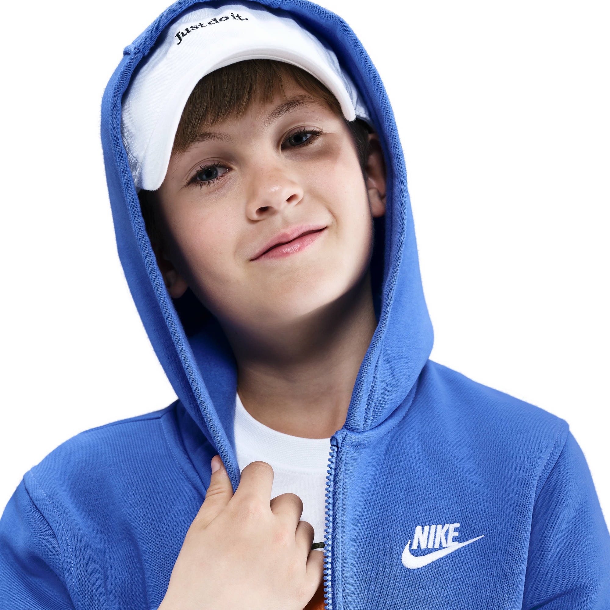Nike Sportswear Kapuzensweatjacke »K NSW CLUB FLC HD FZ LS LBR«