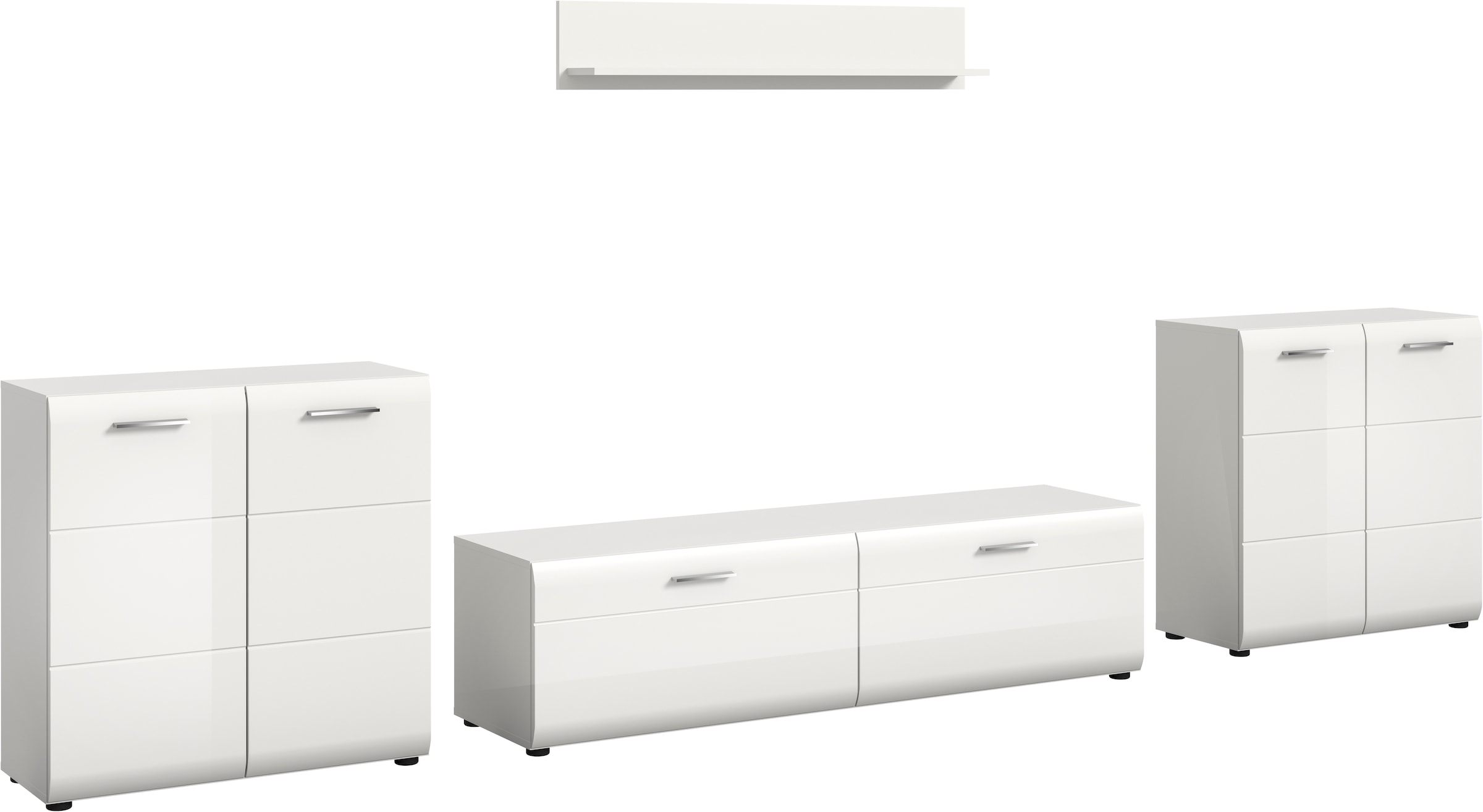 Home affaire Wohnwand "FLORENZ, 4-teilige Wohn-Kombination, hochwertige MDF günstig online kaufen