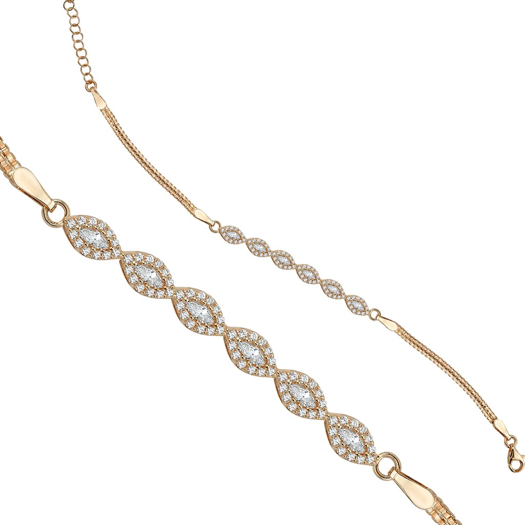 dKeniz Armband »925/- Sterling Silber rosévergoldet Pure Elegance«