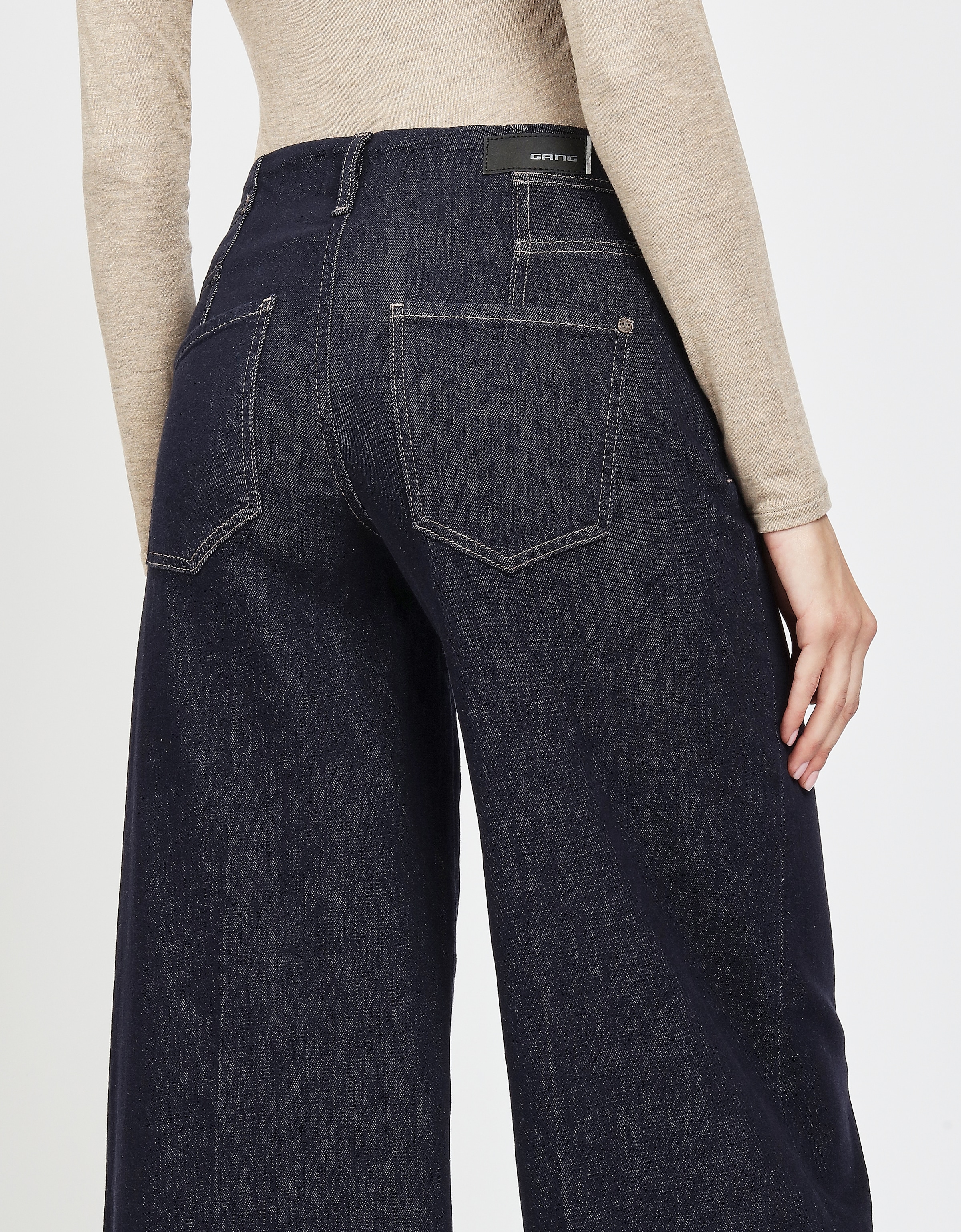 GANG Weite Jeans »94POPPY PALAZZO«, High Waist, mit Hakenverschluss