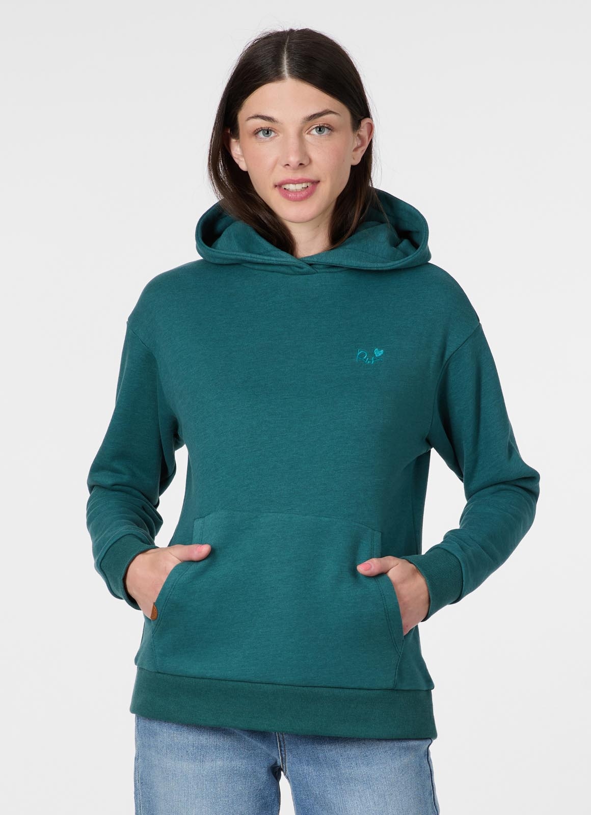 Kapuzensweatshirt RAGWEAR "COOLBIA", Herren, Gr. M, ocean grün, Sweatware, Obermaterial: 70% Baumwolle, 30% Polyester, unifarben, normal, Rundhals, Sweatshirts, Klassisch mit Kängurutasche, Kapuze und Marken-Logo