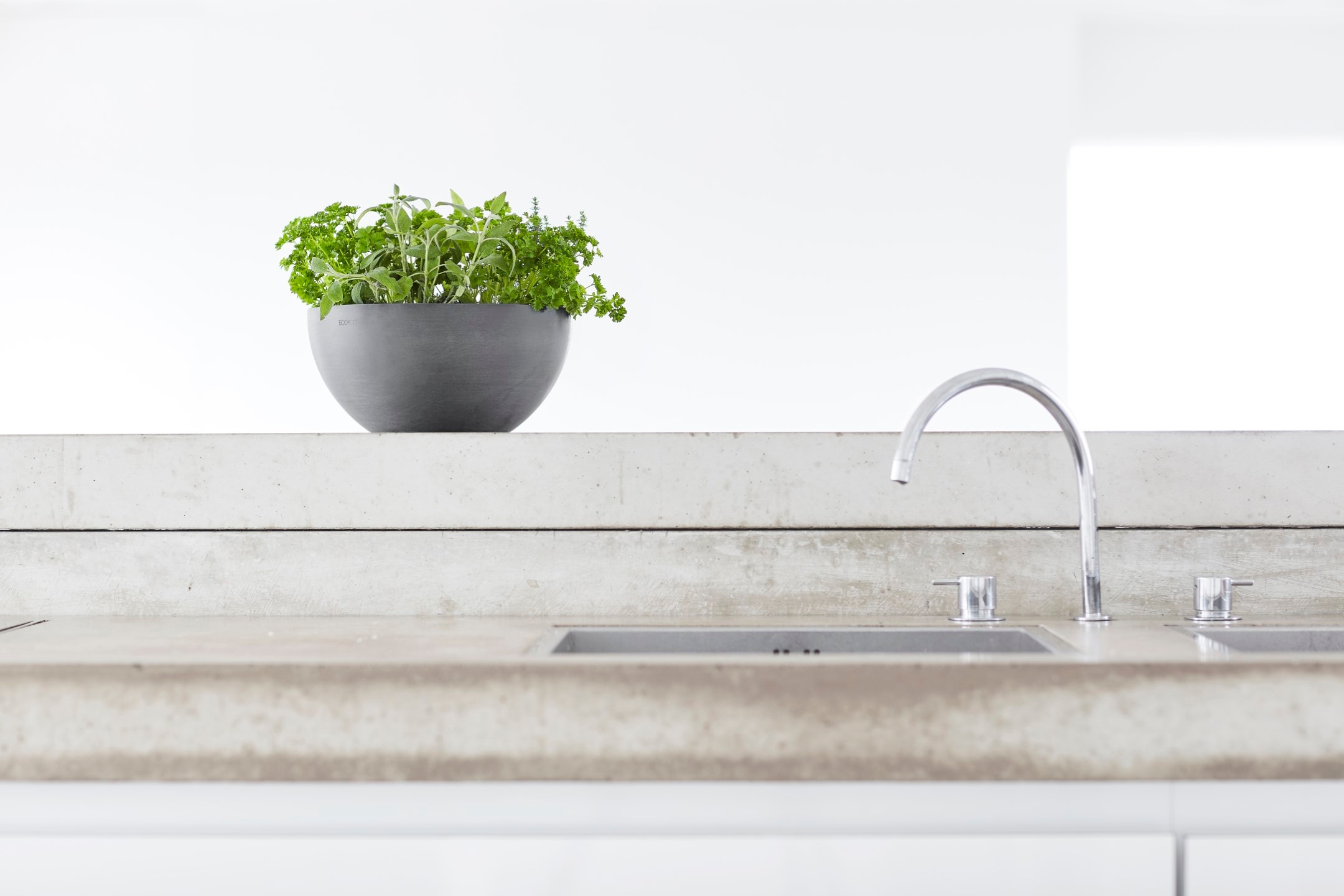 ECOPOTS Blumentopf »BRUSSELS Grey«, BxTxH: 25x25x12 cm