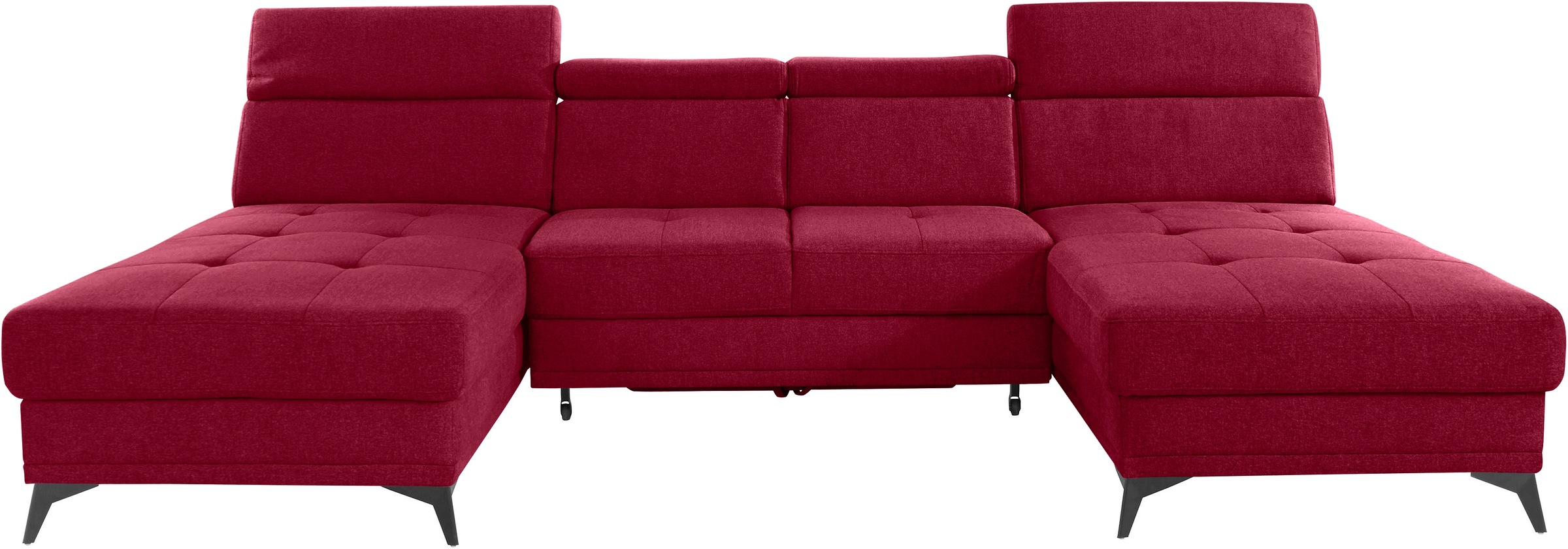 Home affaire Wohnlandschaft "Cardiz U-Form" inkl.Kopfteilverstellung und Fe günstig online kaufen