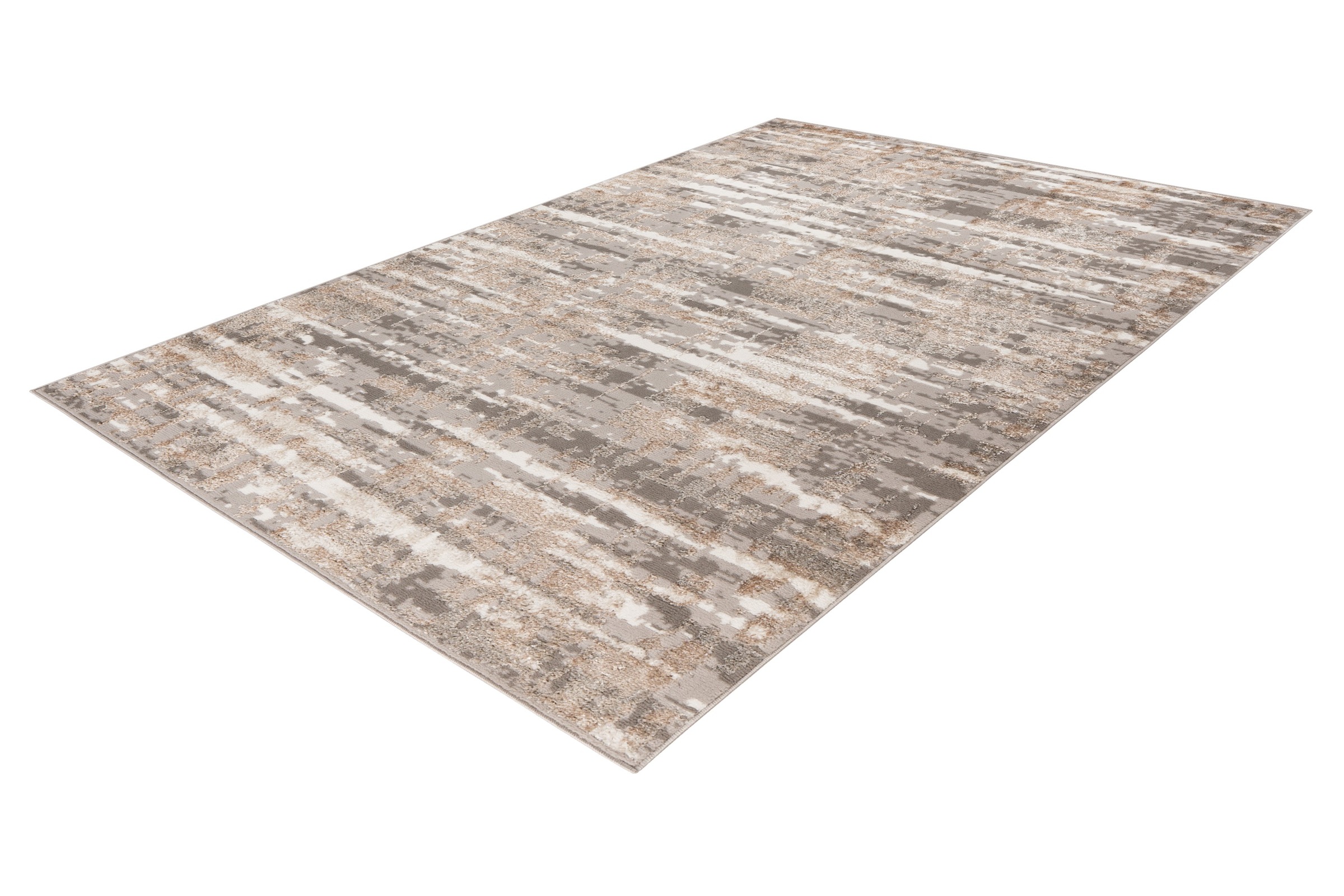 Teppich KAYOOM "Catcher 625", silber, beige, B:120cm H:11mm L:170cm, Polyester, Teppiche, Teppich, Kurzflor, Wohnzimmer 2